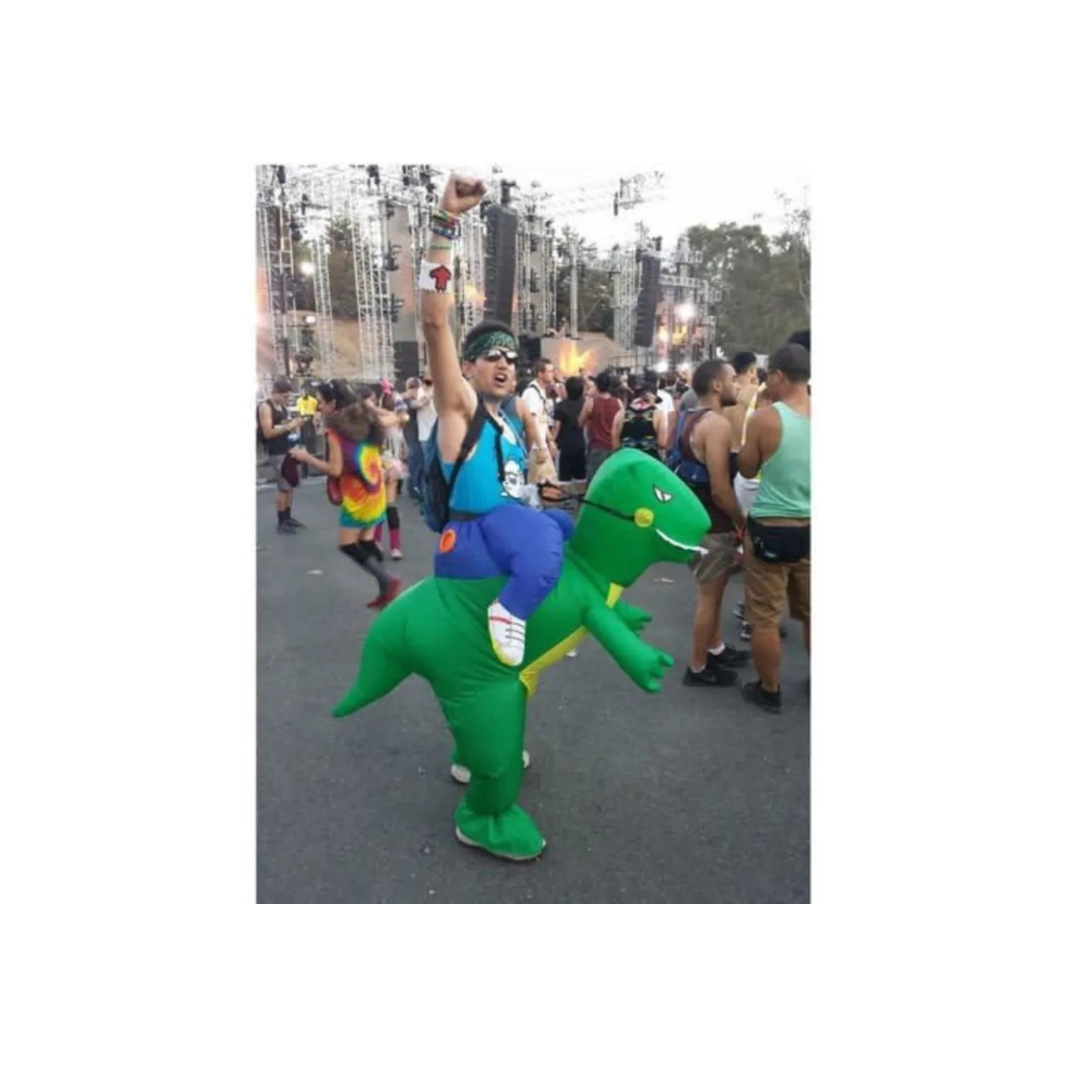 Inflatable Dinosaur T-Rex Costume – Blow-Up Animal Suit for Halloween Party, Perfect for Adults & Kids