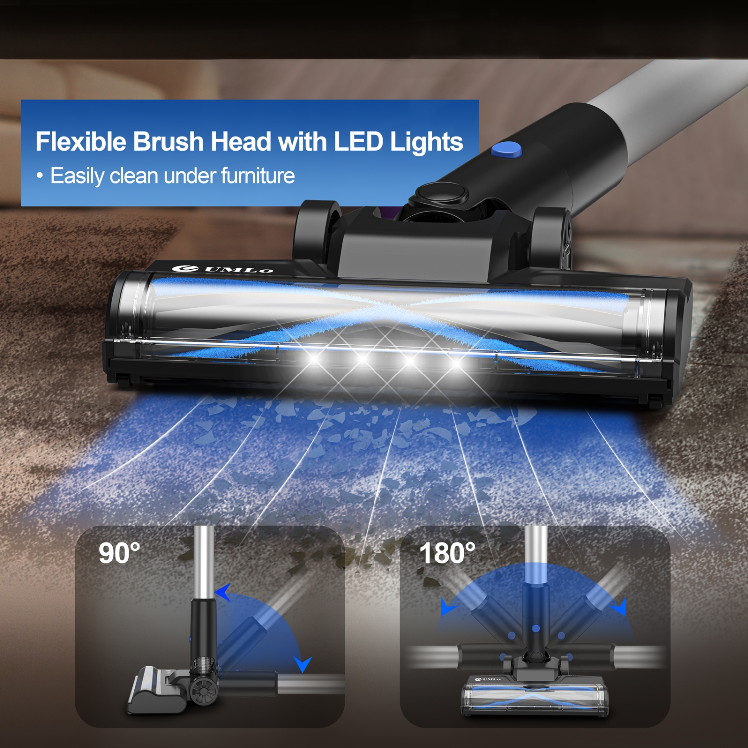 S500 Cordless Vacuum Cleaners 45Kpa Brushless Motor 6 in 1 Lightweight Battery up to 40mins Runtime Rechargeable Vacuums for Home, Vacuum Cleaners