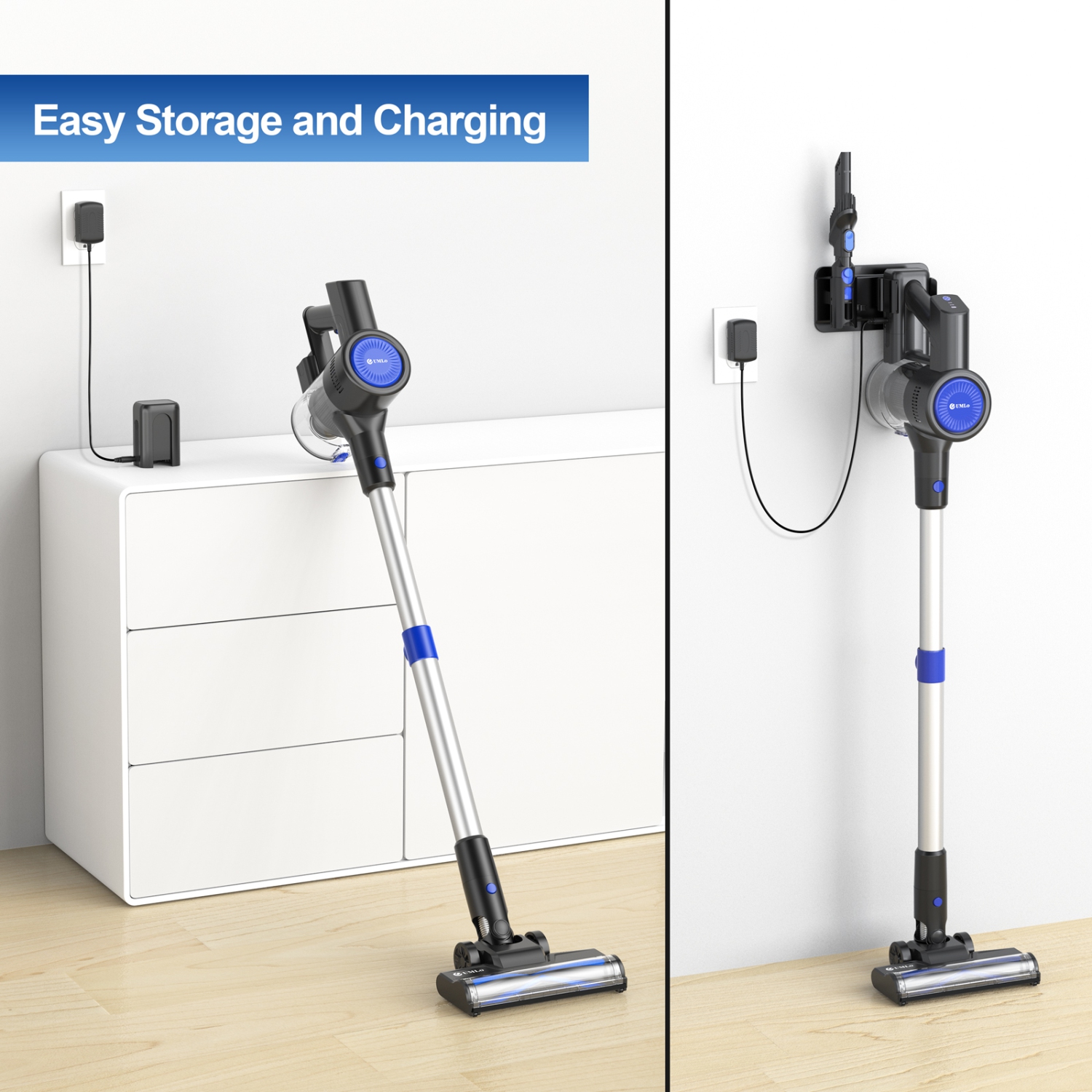 S500 Cordless Vacuum Cleaners 45Kpa Brushless Motor 6 in 1 Lightweight Battery up to 40mins Runtime Rechargeable Vacuums for Home, Vacuum Cleaners