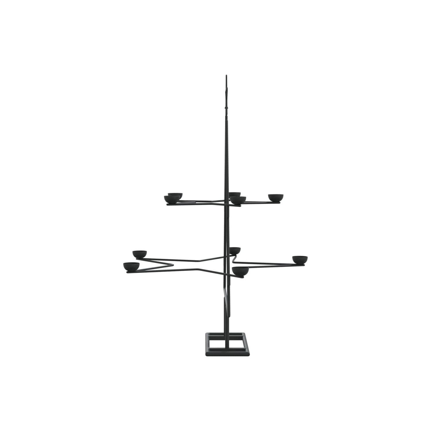 vidaXL Metal Christmas Tree for Decoration Black 75 cm