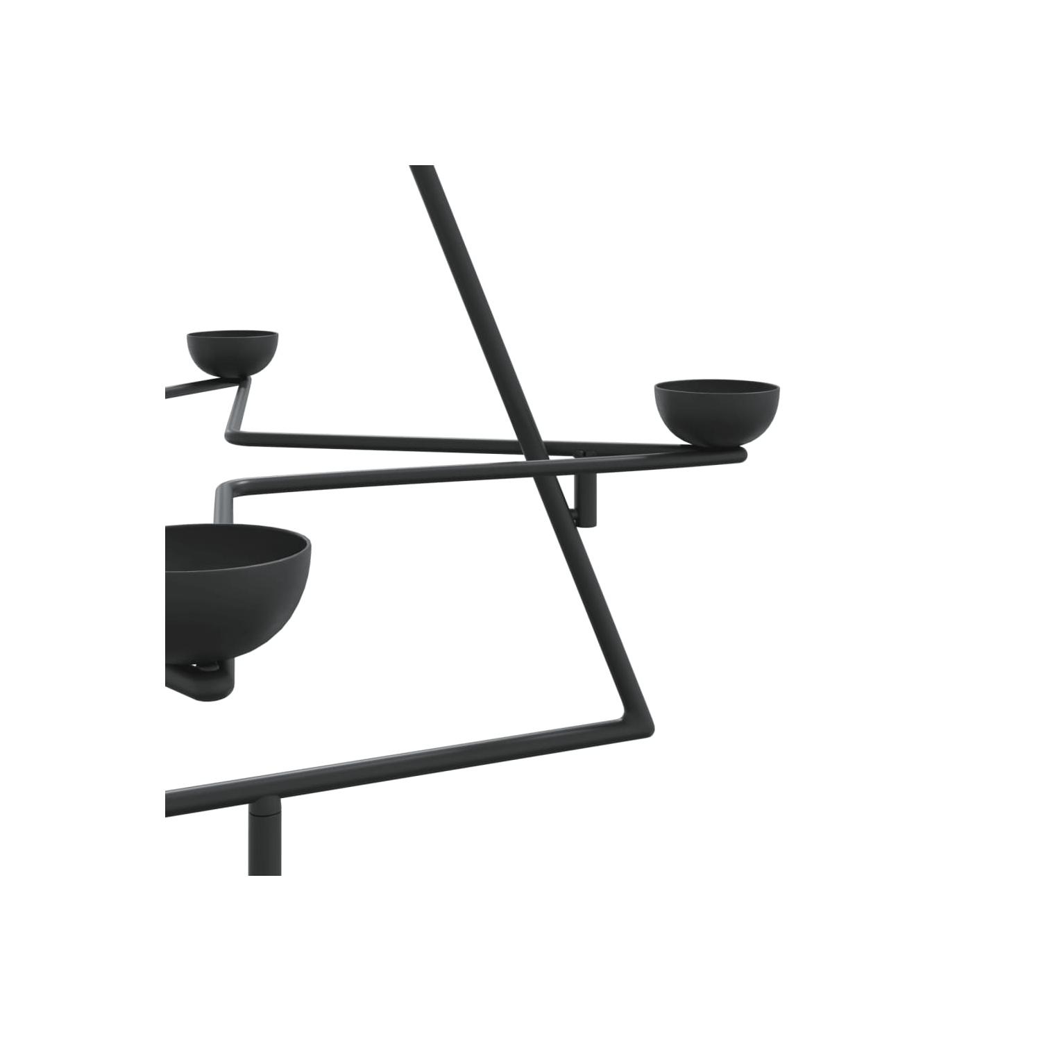 vidaXL Metal Christmas Tree for Decoration Black 75 cm