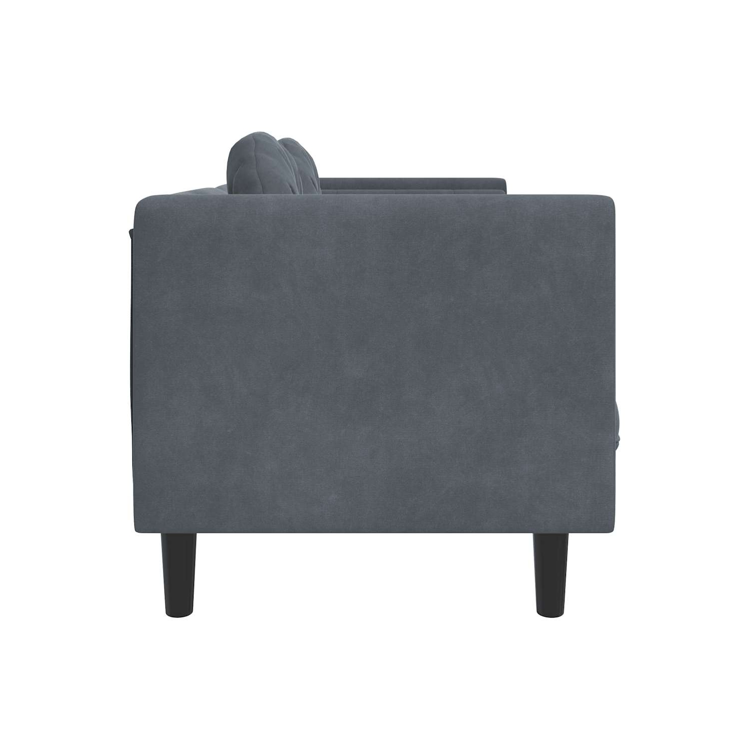 Canapé vidaXL avec coussins 3 places en velours gris foncé