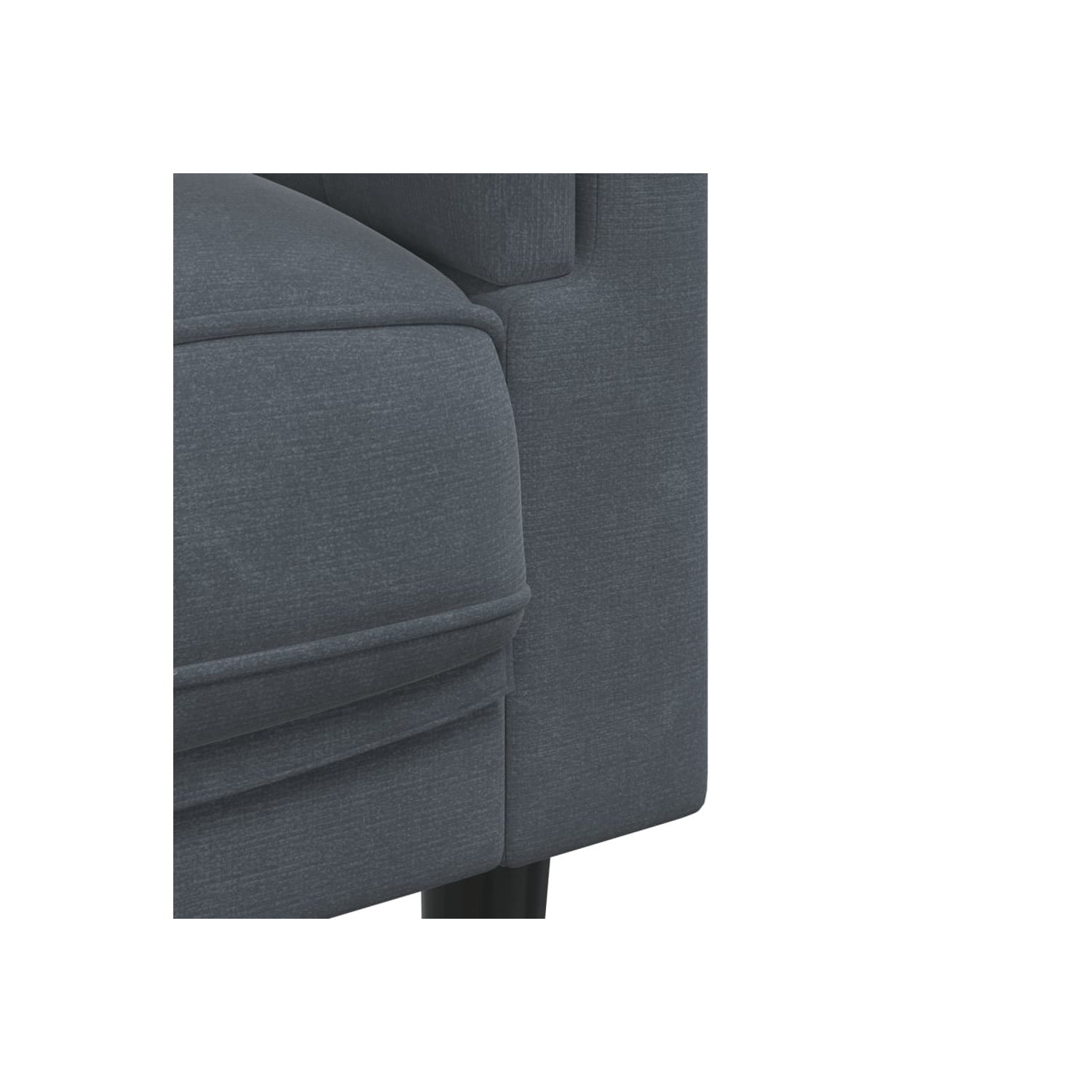 Canapé vidaXL avec coussins 3 places en velours gris foncé