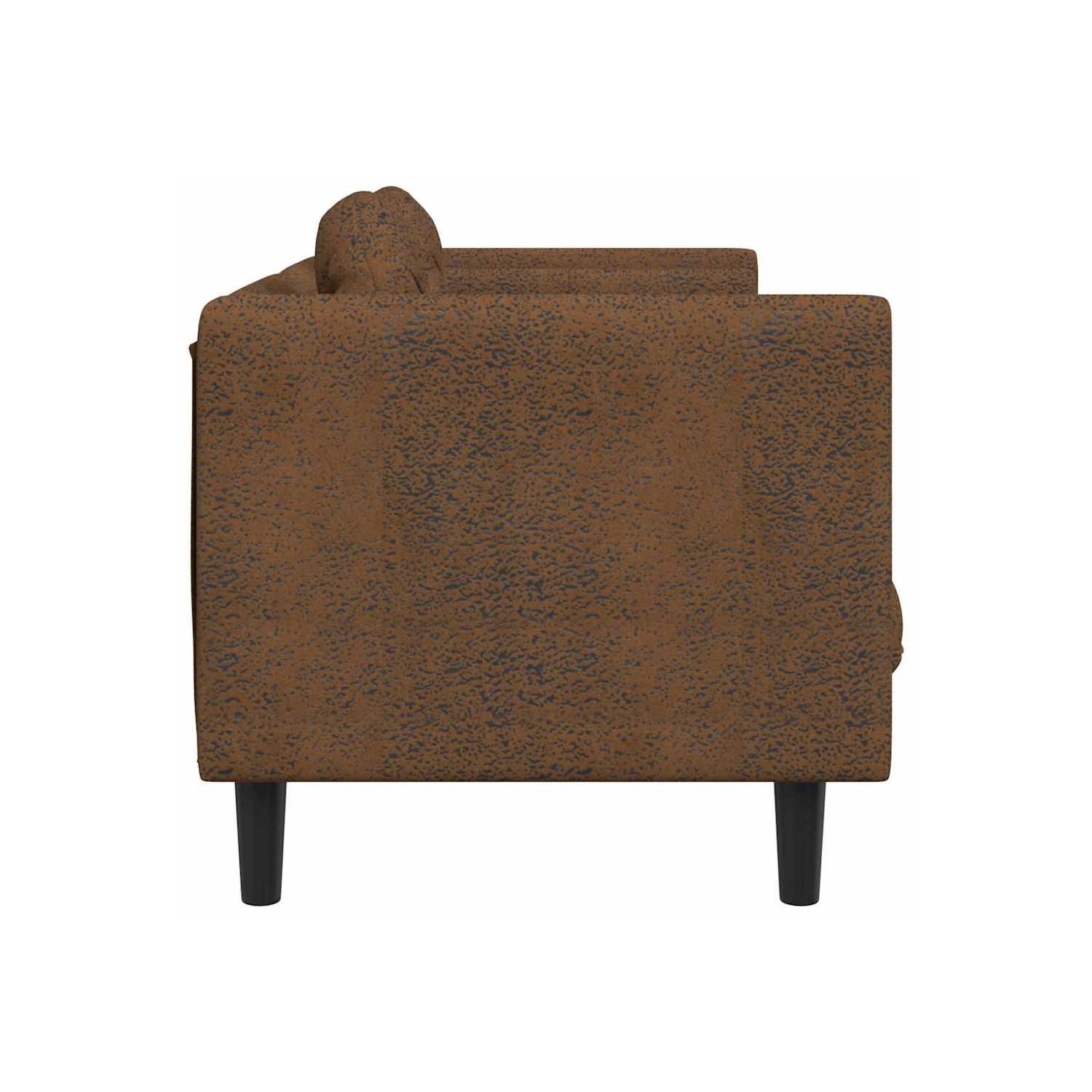 Canapé vidaXL avec coussins 2 places en similicuir de suède brun