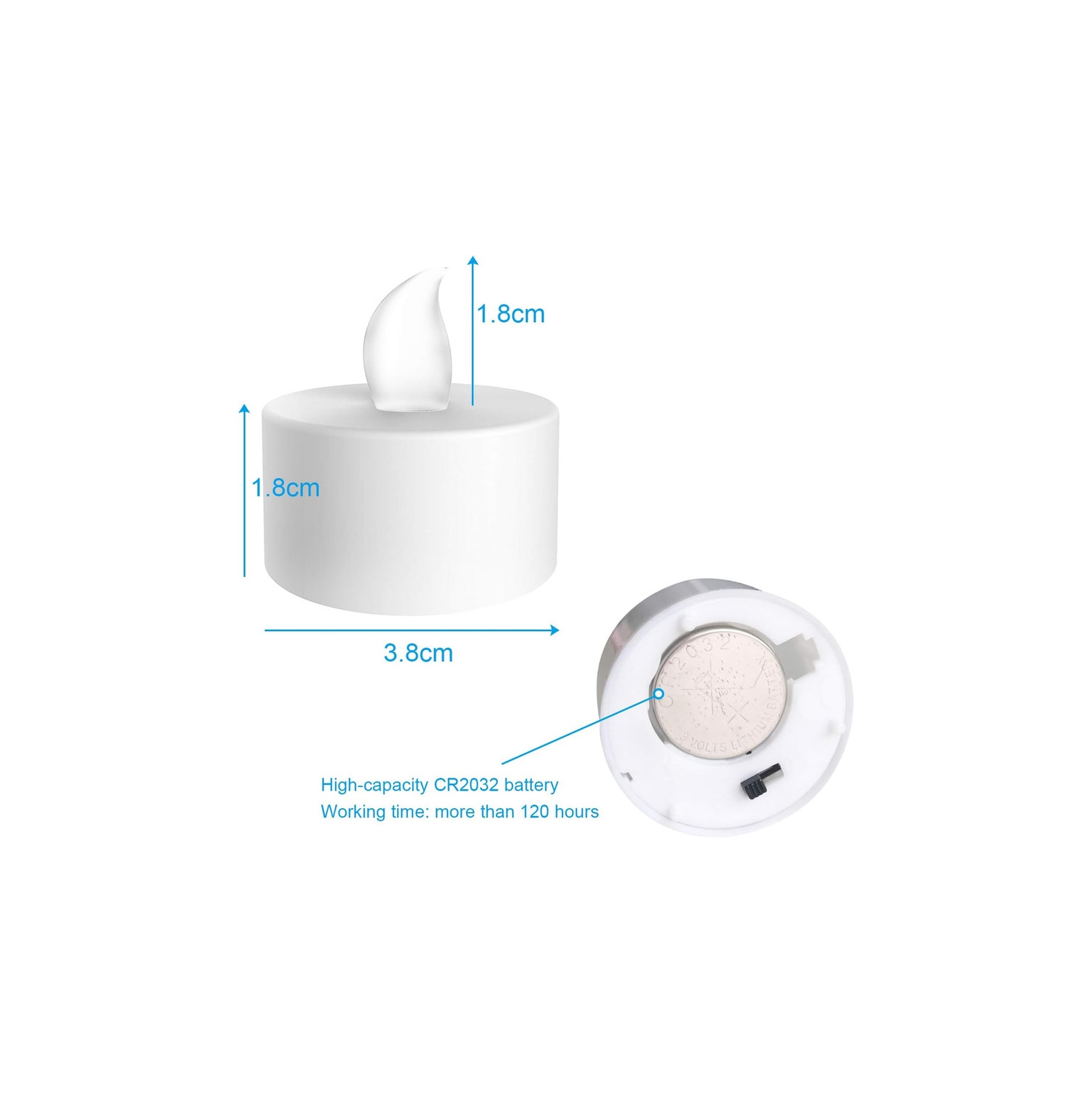 Tea Lights, [Long Lasting] [39pcs] LED Tealights Flickering Candles Battery Operated Candles, Flameless Fake Candles in Warm Yellow