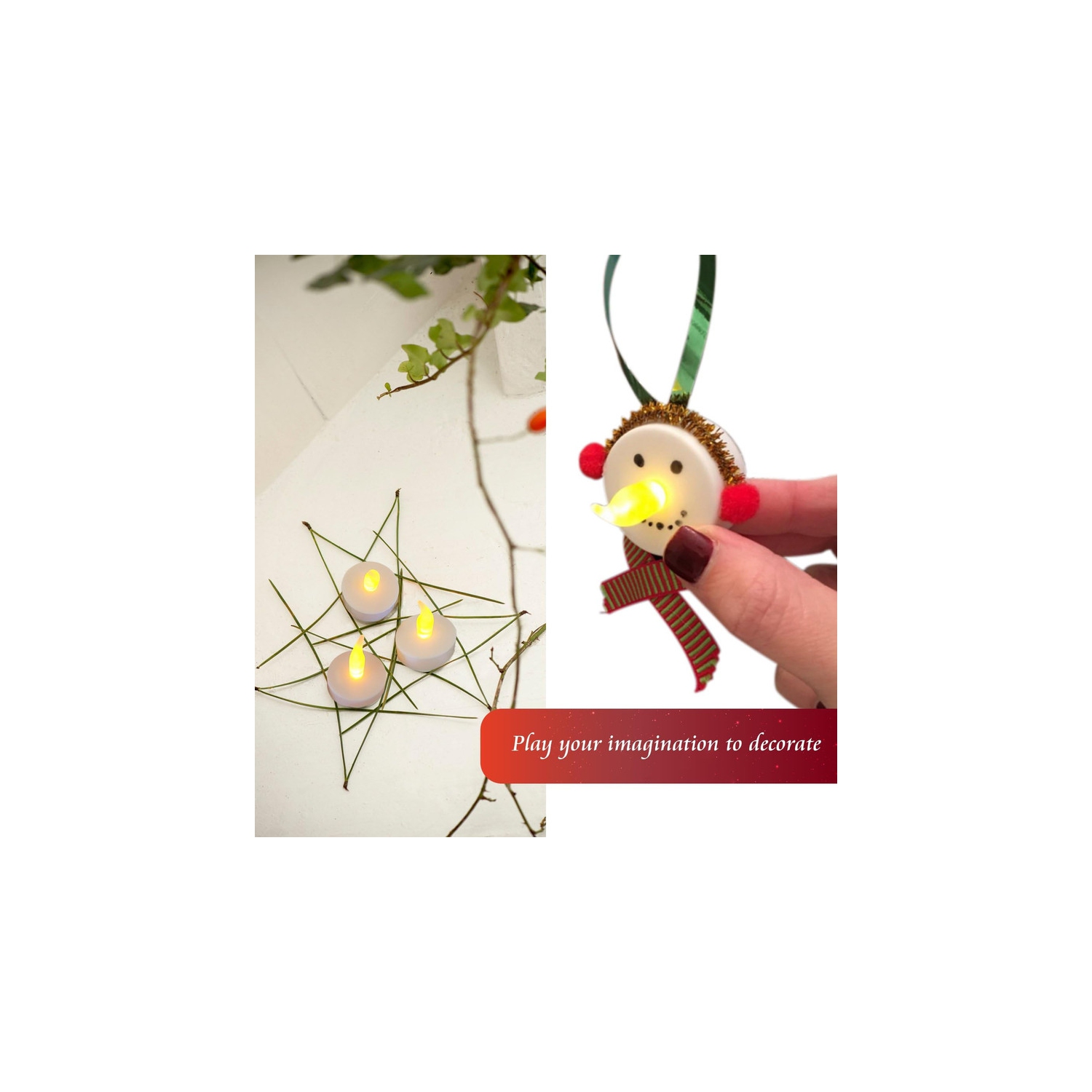 Tea Lights, [Long Lasting] [39pcs] LED Tealights Flickering Candles Battery Operated Candles, Flameless Fake Candles in Warm Yellow