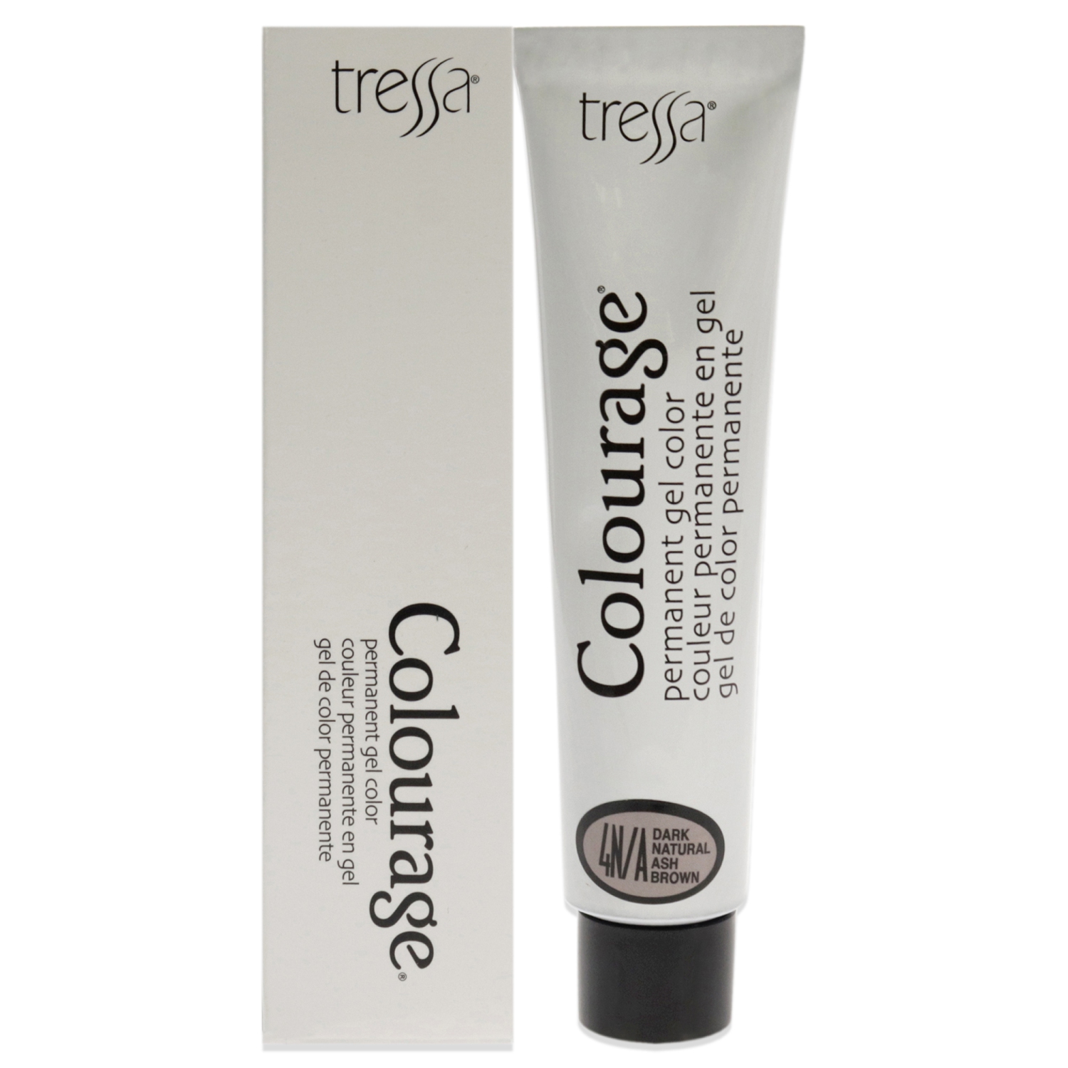 Colorant en gel permanent - 4 Brun cendré naturel foncé de Tressa pour unisexe - Colorant capillaire de 2&nbsp;oz