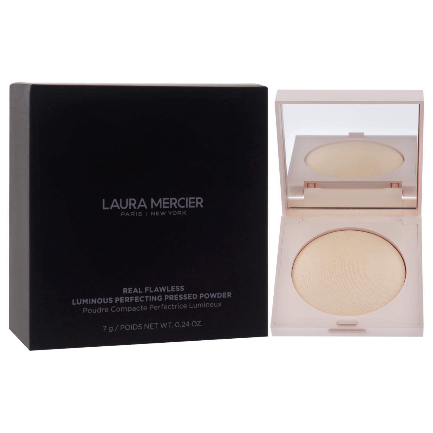 Real Flawless Luminous Perfecting Pressed Powder - Translucent by Laura Mercier for Women - 0.23 oz Powder