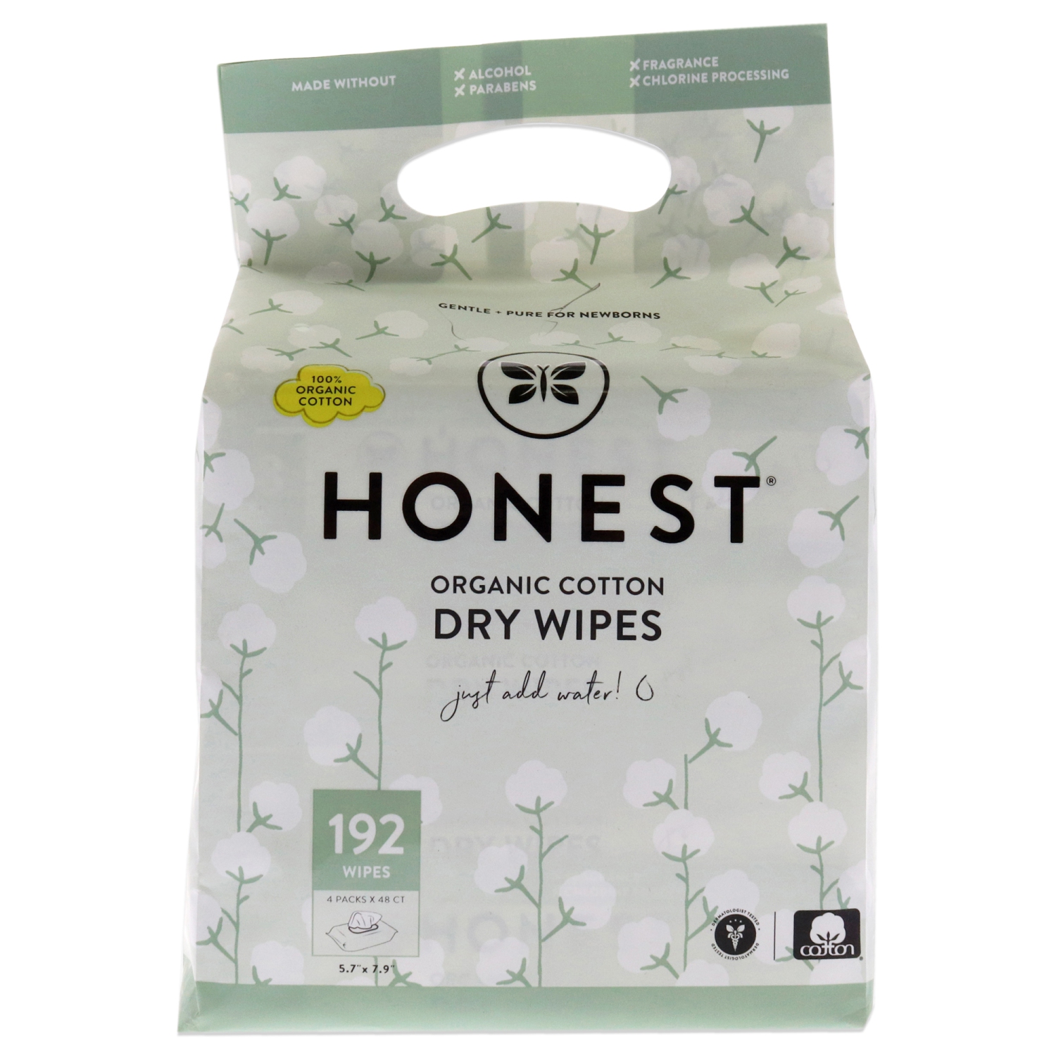 Baby Wipes - Dry by Honest for Kids - 192 Count Wipes