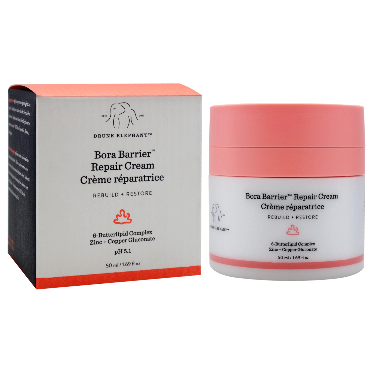 Bora Barrier Repair Cream by Drunk Elephant for Women - 1.69 oz Cream