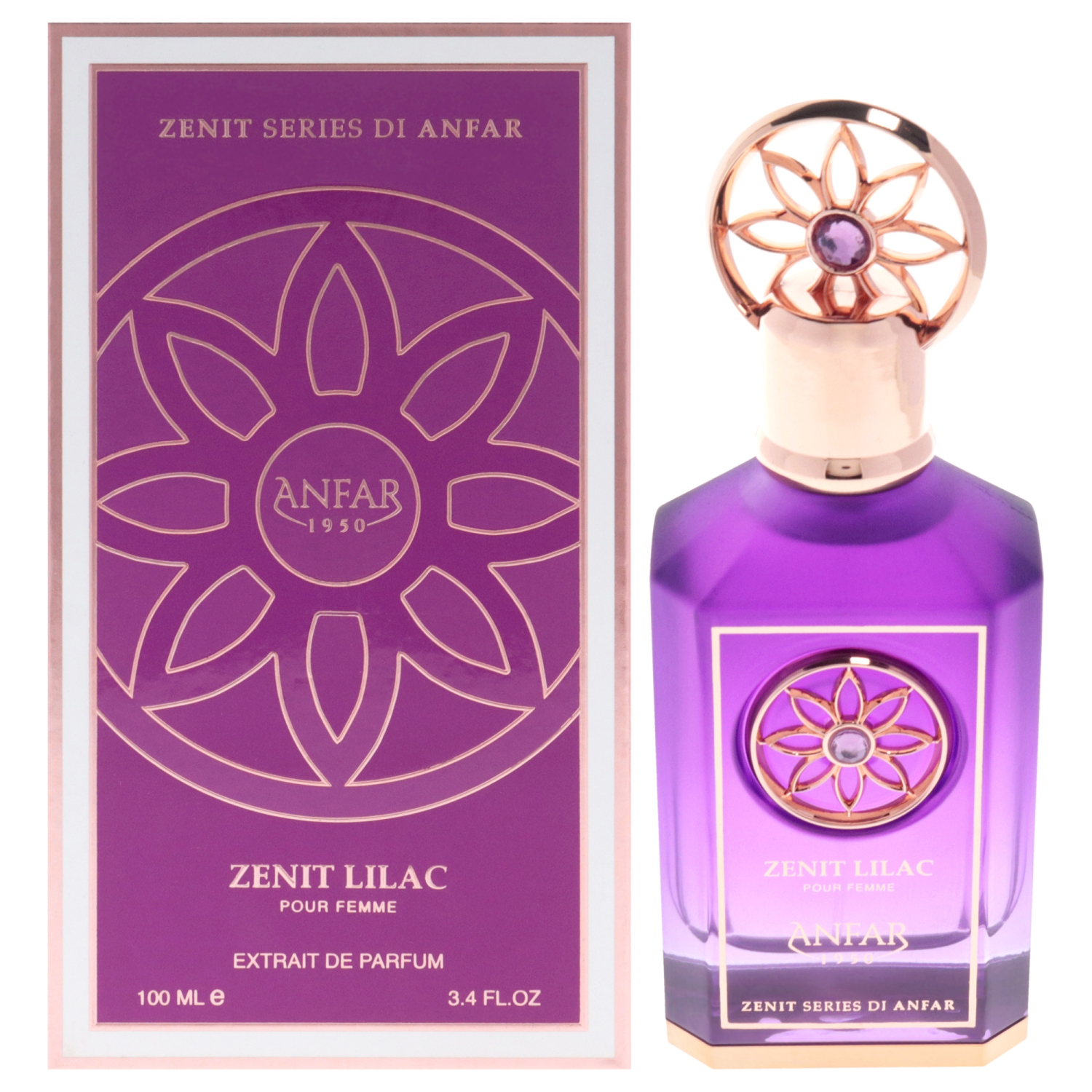 Zenit Lilac by Anfar for Women - 3.4 oz Extrait De Parfum Spray