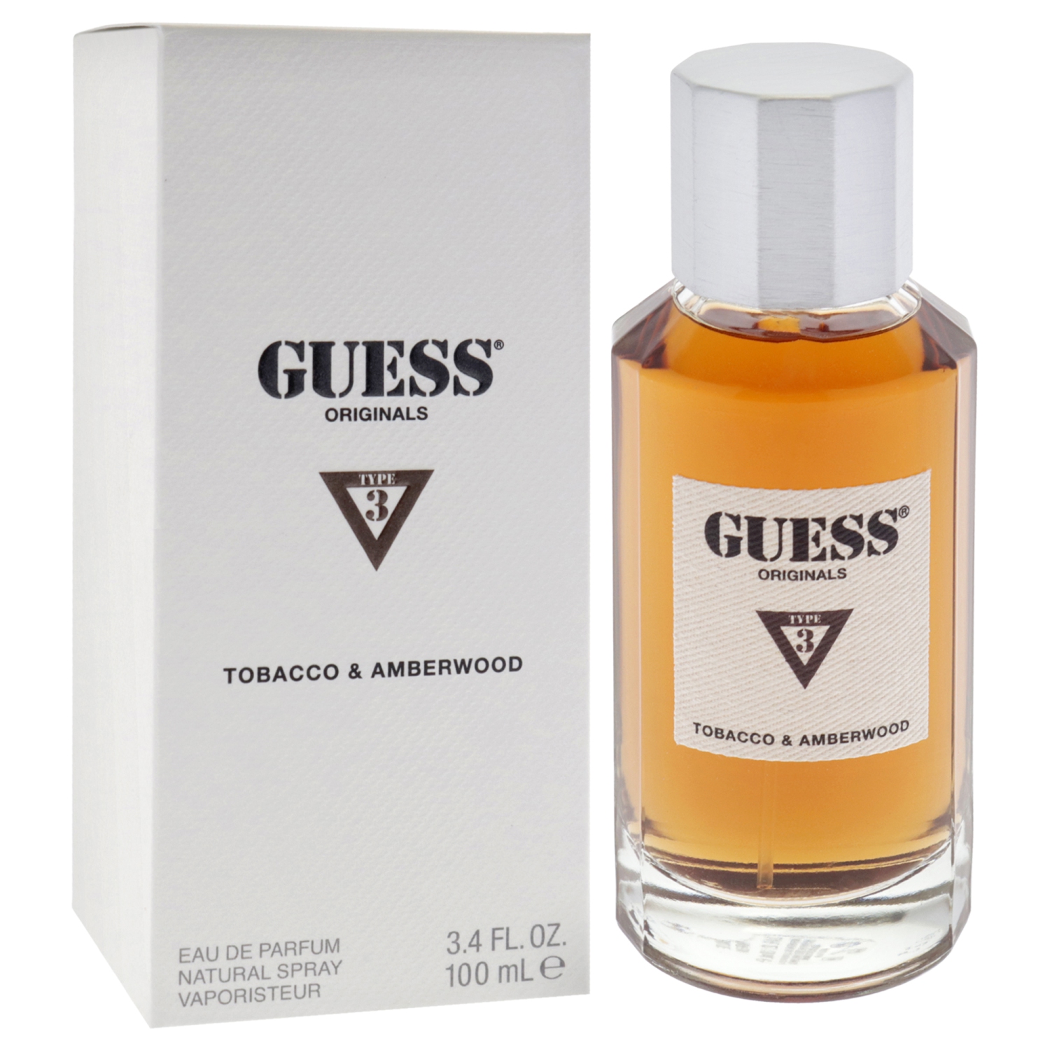 Guess Originals Type 3 Tobacco and Amberwood by Guess for Men - 3.4 oz EDP Spray