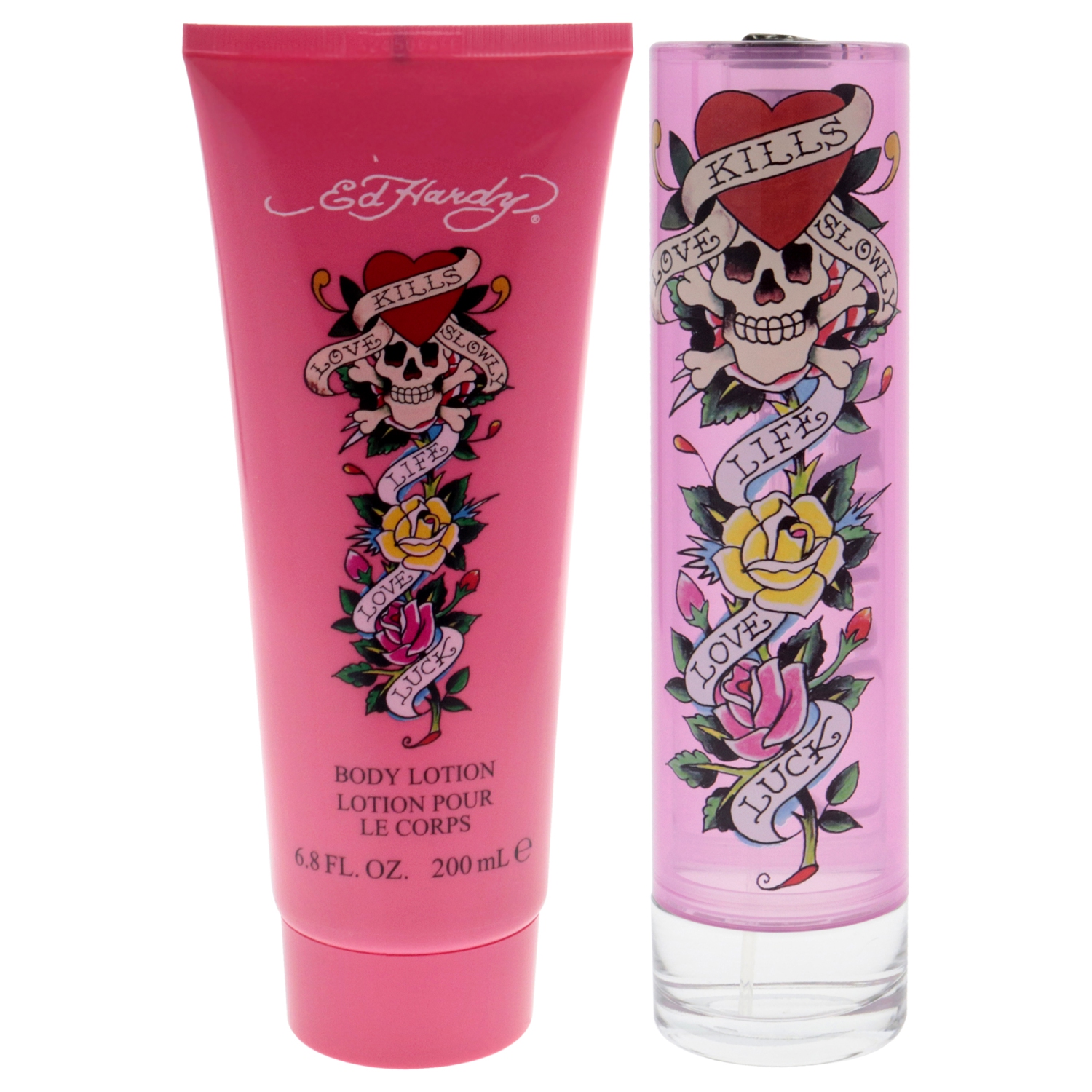 Ed Hardy by Christian Audigier for Women - 2 Pc Gift Set 3.4oz EDP Spray, 6.8oz Body Lotion