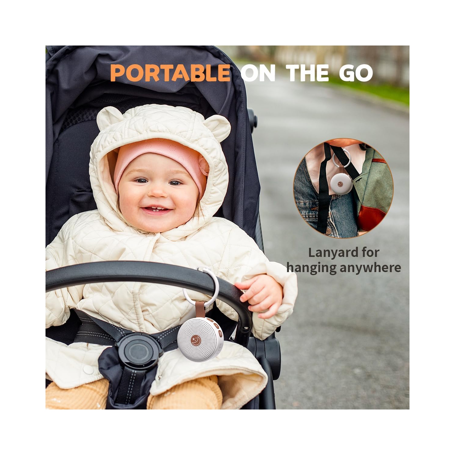 Machine à bruit blanc Brown Sound Machine pour dormir avec 30 sons 36 niveaux de volume pour les enfants Adultes, Blanc