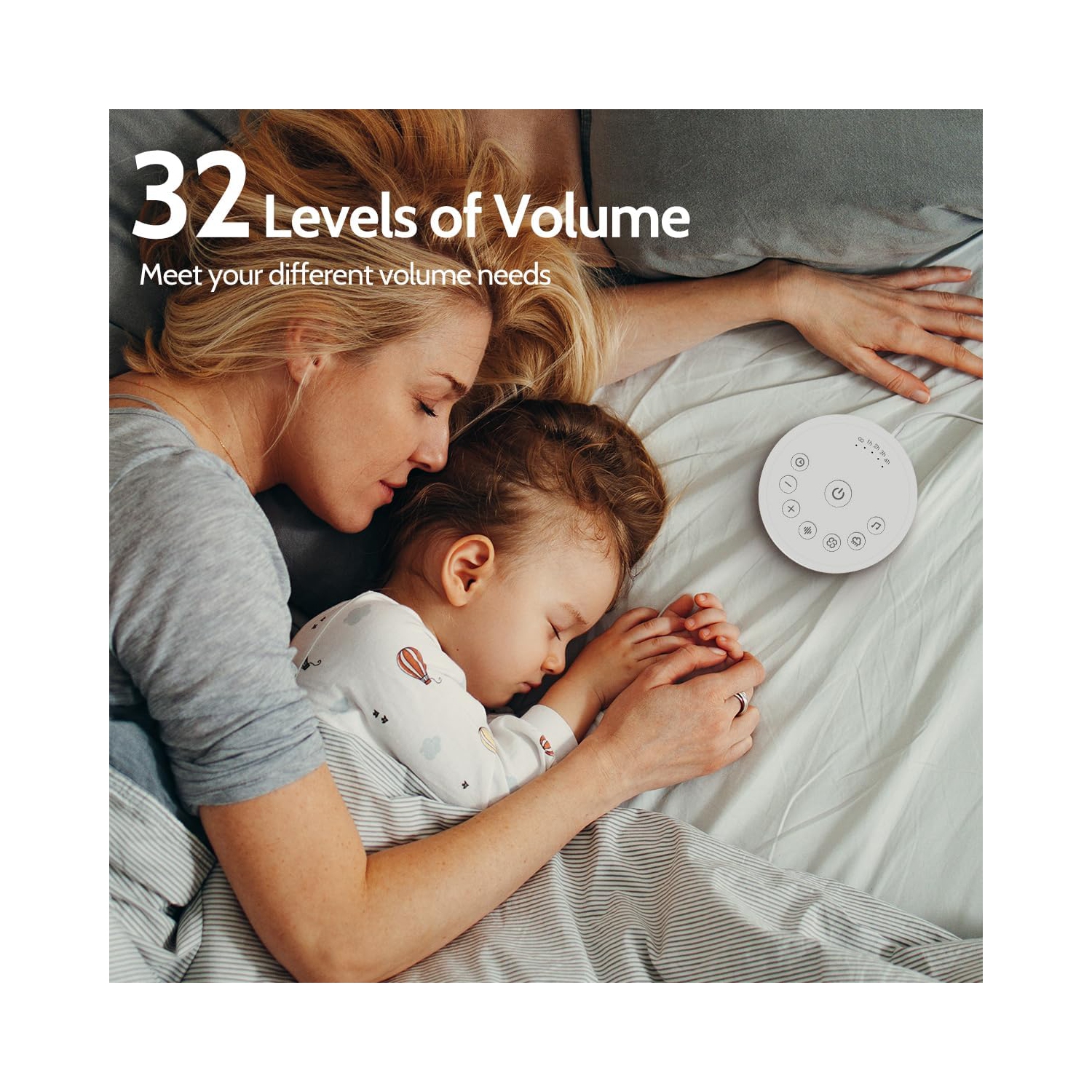 Color Noise Sound Machines White Noise Machine with 25 Soothing Sounds 32 Volume Levels 5 Timers and 4 Sound for Kids Adults and Home