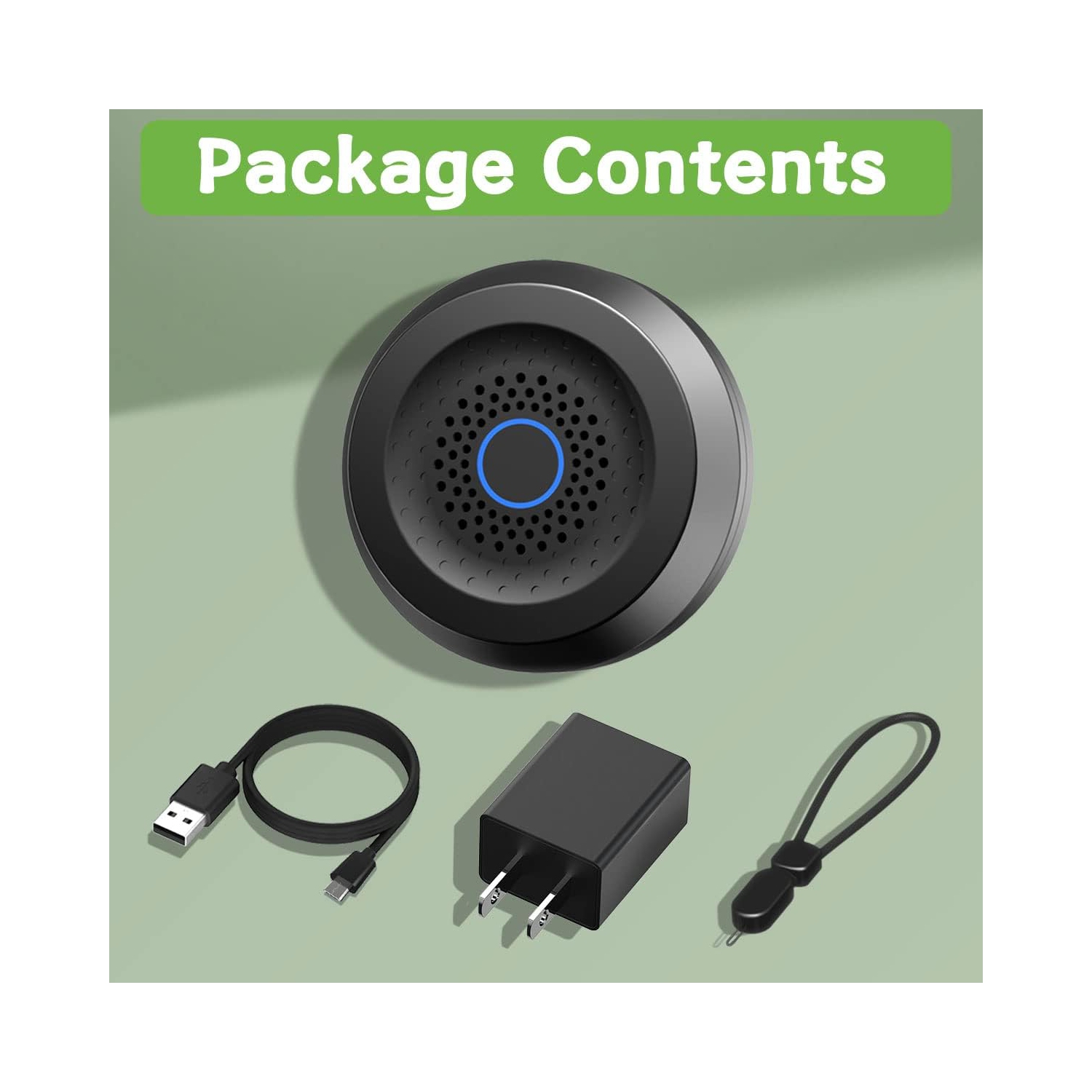 Appareil à bruit blanc Sound avec 32 niveaux de volume et 25 sons apaisants naturels USB Rechargeable, minuterie et fonction mémoire Portable pour