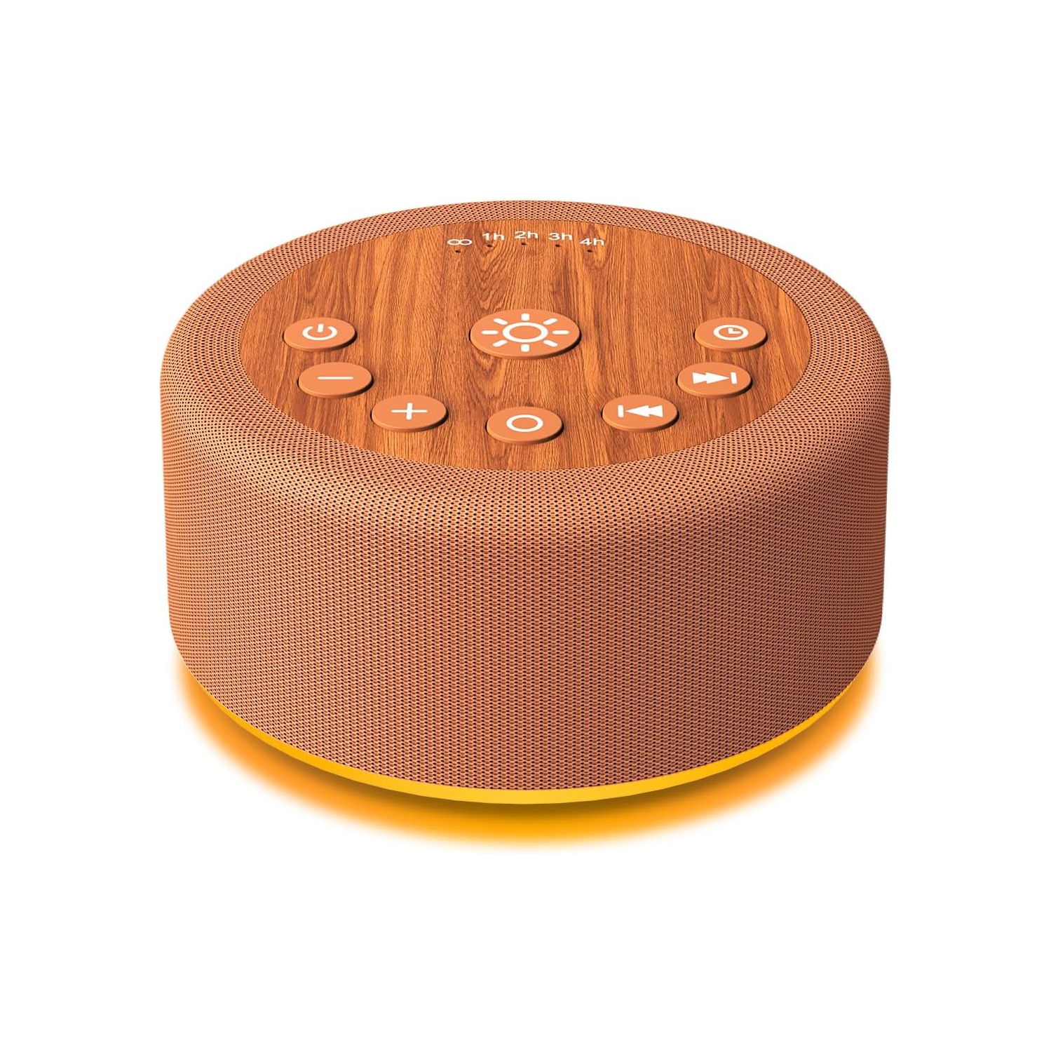 Sleep Sound Machine Machine à bruit blanc 30 Sons non en boucle 36 Volume réglable Mémoire Fonction Bruit brun Machine pour bébé Enfants Adulte, Bois