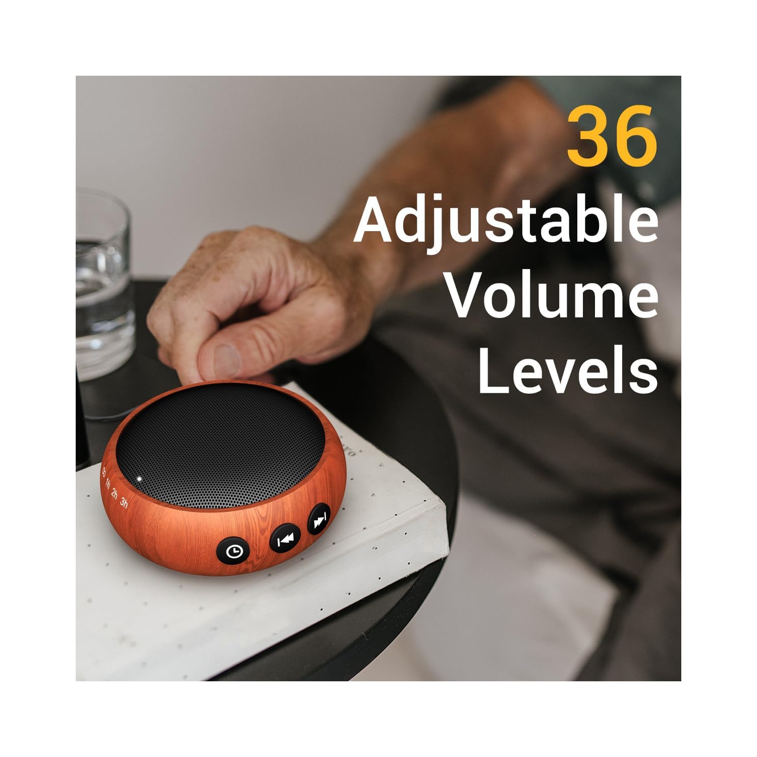 Sound Machine Brown Noise Machine 30 Soothing Natural Sounds Noise Machine for Baby Kids Adults with 36 Volume Control Powered by AC or USB