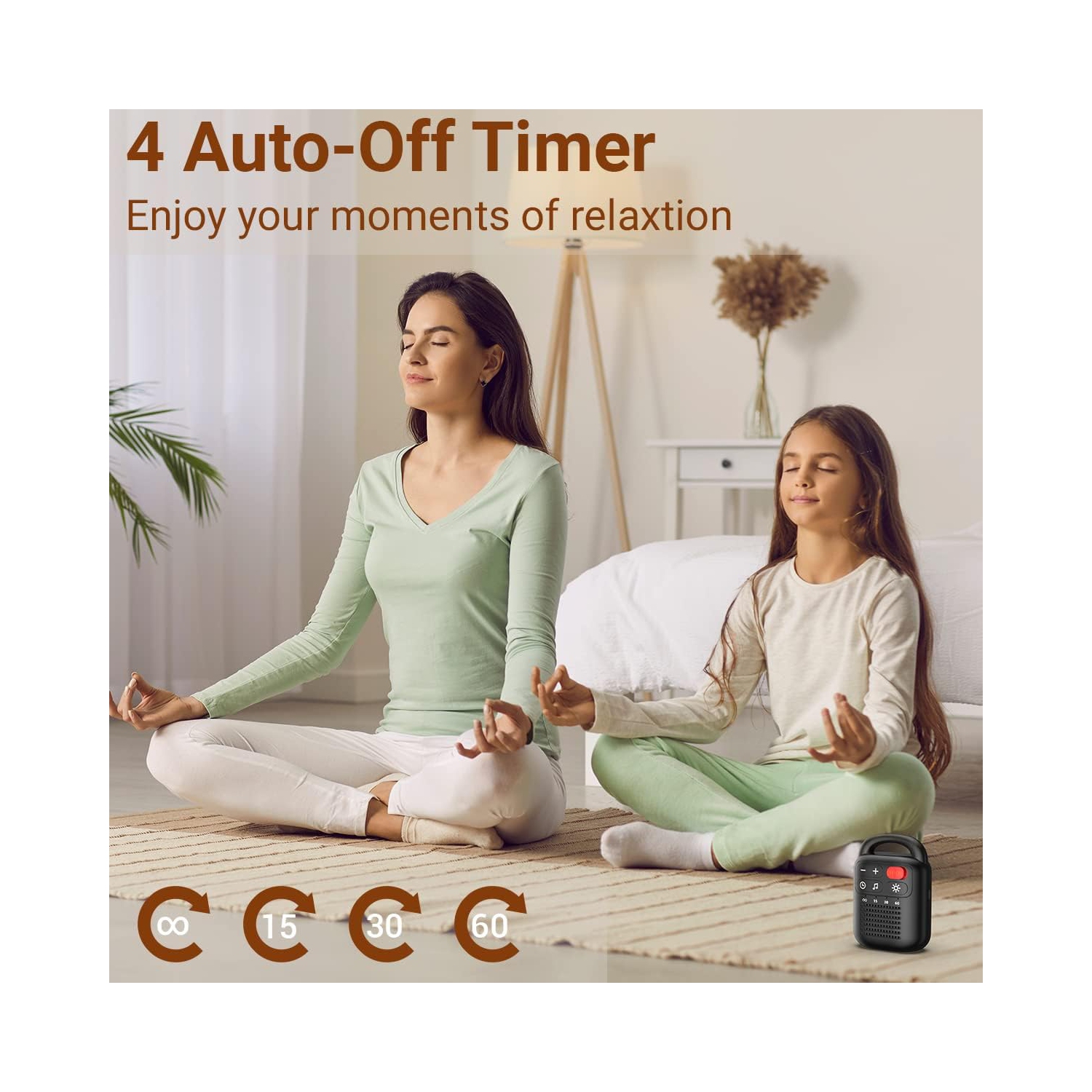 Noise Sound Machine Machine à bruit blanc 12 couleurs Machine à bruit avec 30 sons apaisants pour le sommeil Appareil sonore pour les voyages à