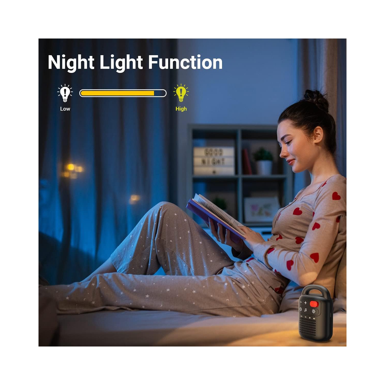 Noise Sound Machine Machine à bruit blanc 12 couleurs Machine à bruit avec 30 sons apaisants pour le sommeil Appareil sonore pour les voyages à