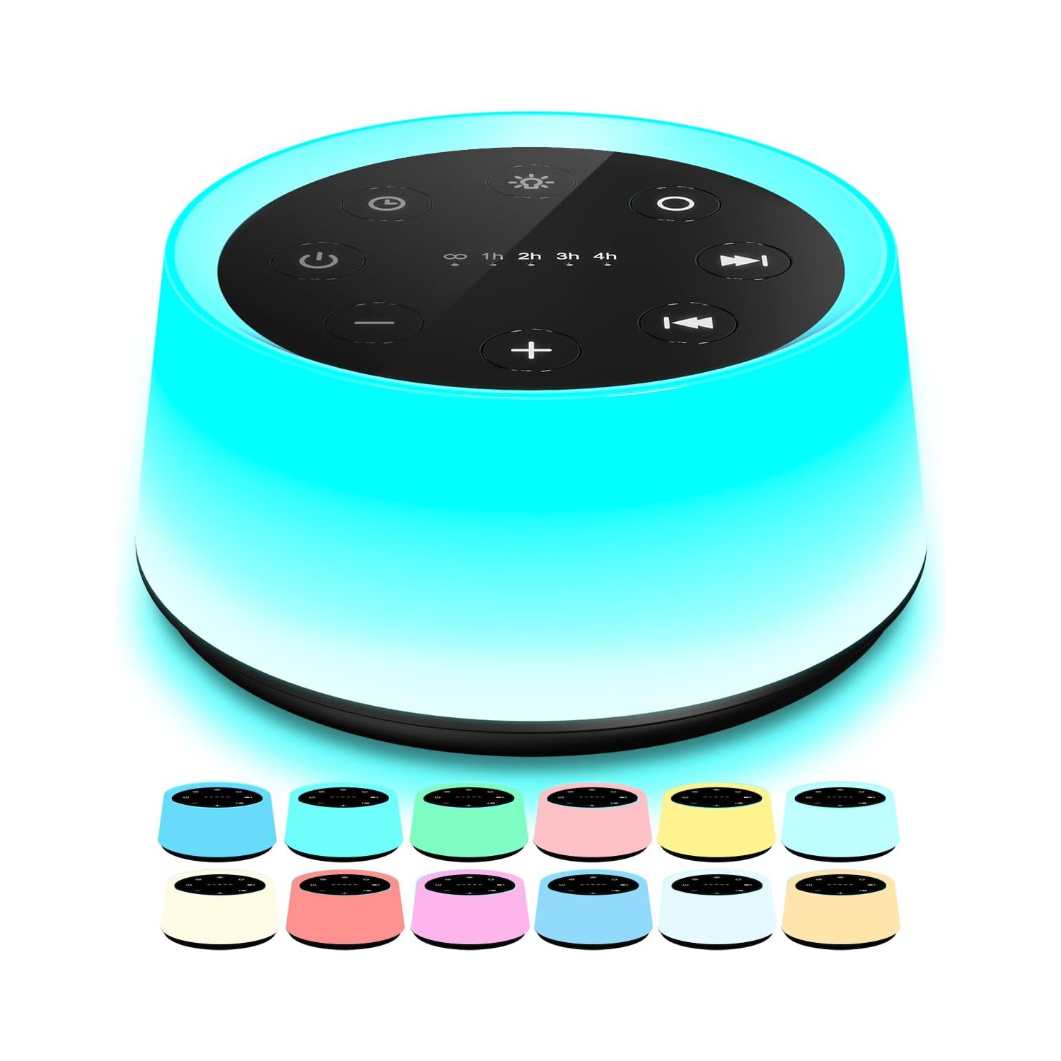 Noise Sound Machine and White Noise Machine with 30 Soothing Sounds with 12 Colors Baby Night Light