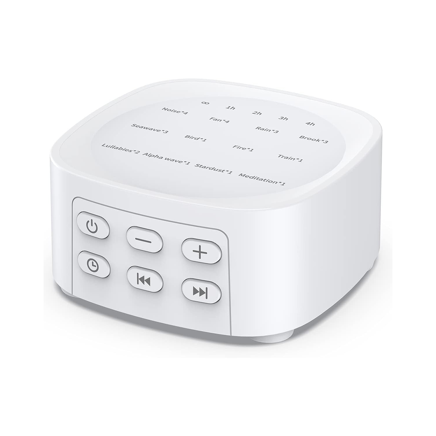 Appareils sonores avec 25 sons apaisants 36 niveaux de volume 5 minuteries Mémoire portative Fonction de sommeil Appareil à bruit blanc pour le