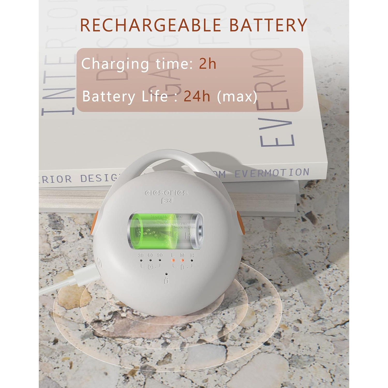 White Noise Machine, Sound Machine Baby with 12 Soothing Sounds, Nursery Night Light, Build-in Battery for Adult Baby Portable Sound Machine for