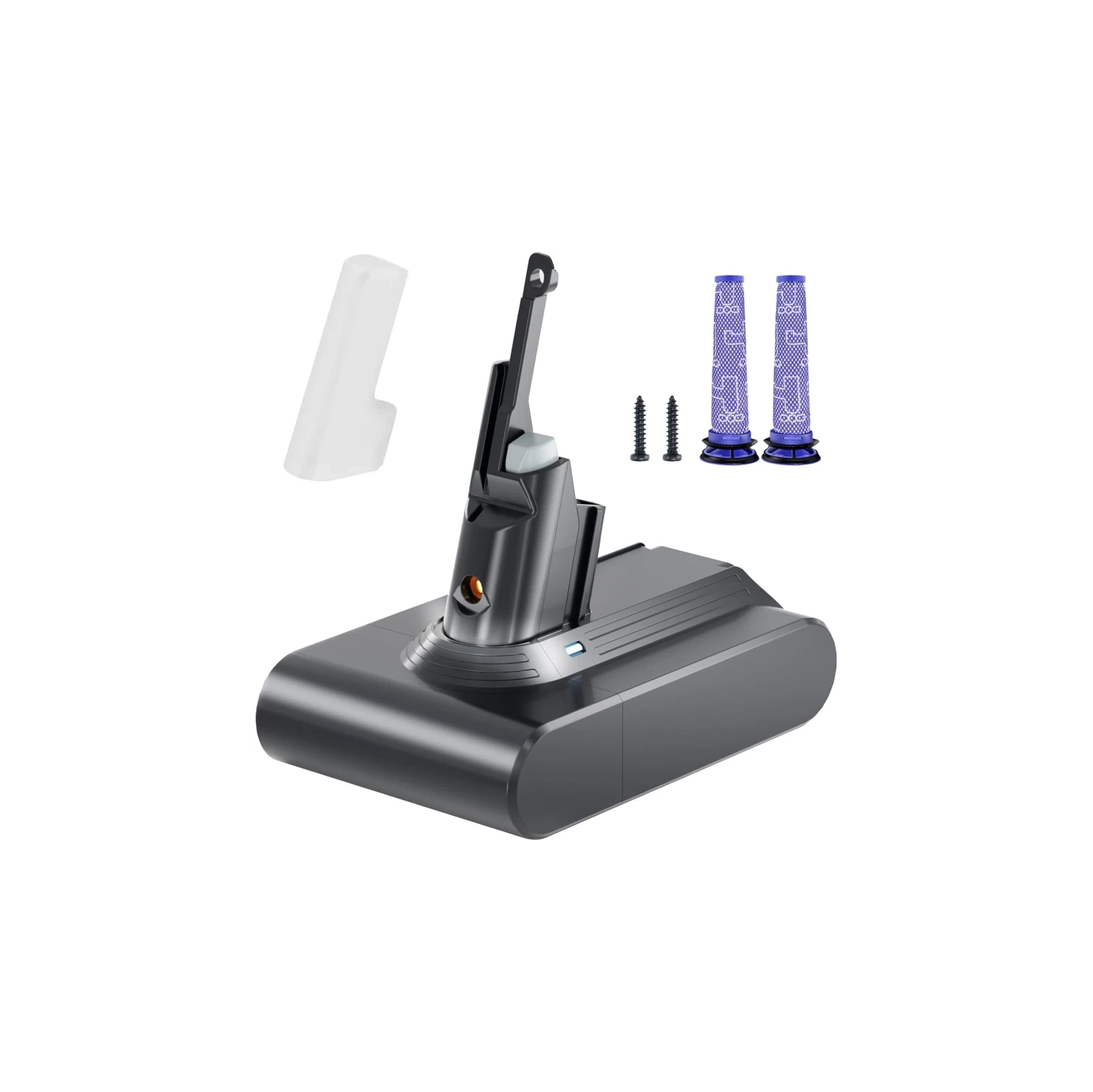 21.6V 6500mAh Battery Replacement for Dyson V7 Vacuum Cleaners – Includes 2 Filters, Fits Motorhead, Animal, Trigger