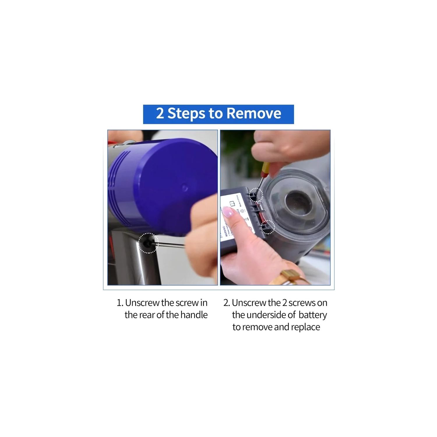 21.6V 6500mAh Battery Replacement for Dyson V7 Vacuum Cleaners – Includes 2 Filters, Fits Motorhead, Animal, Trigger