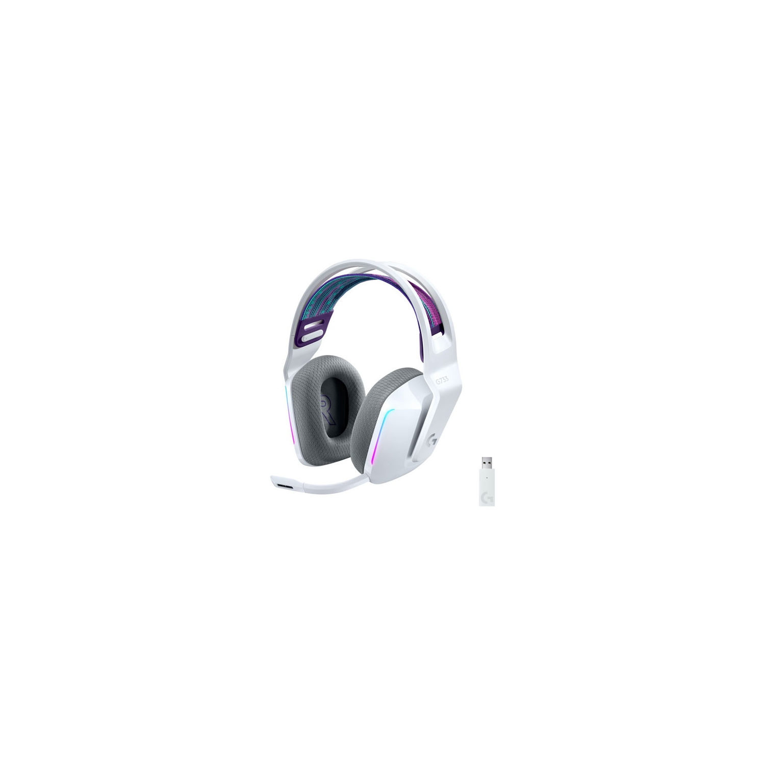 Refurbished (Excellent) - Logitech G733 LIGHTSPEED RGB Wireless Gaming Headset - White