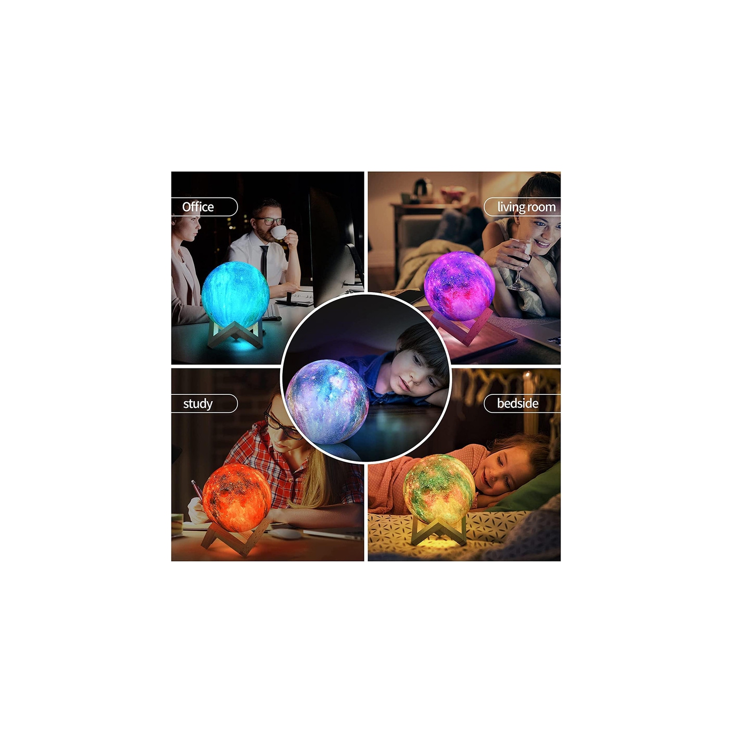 Night Lights for Kids, 16 Colors LED Rechargeable Kids Night Light Touch Control Lamp Table Lamp Portable Moonlight for Kids Adults Room Decor,