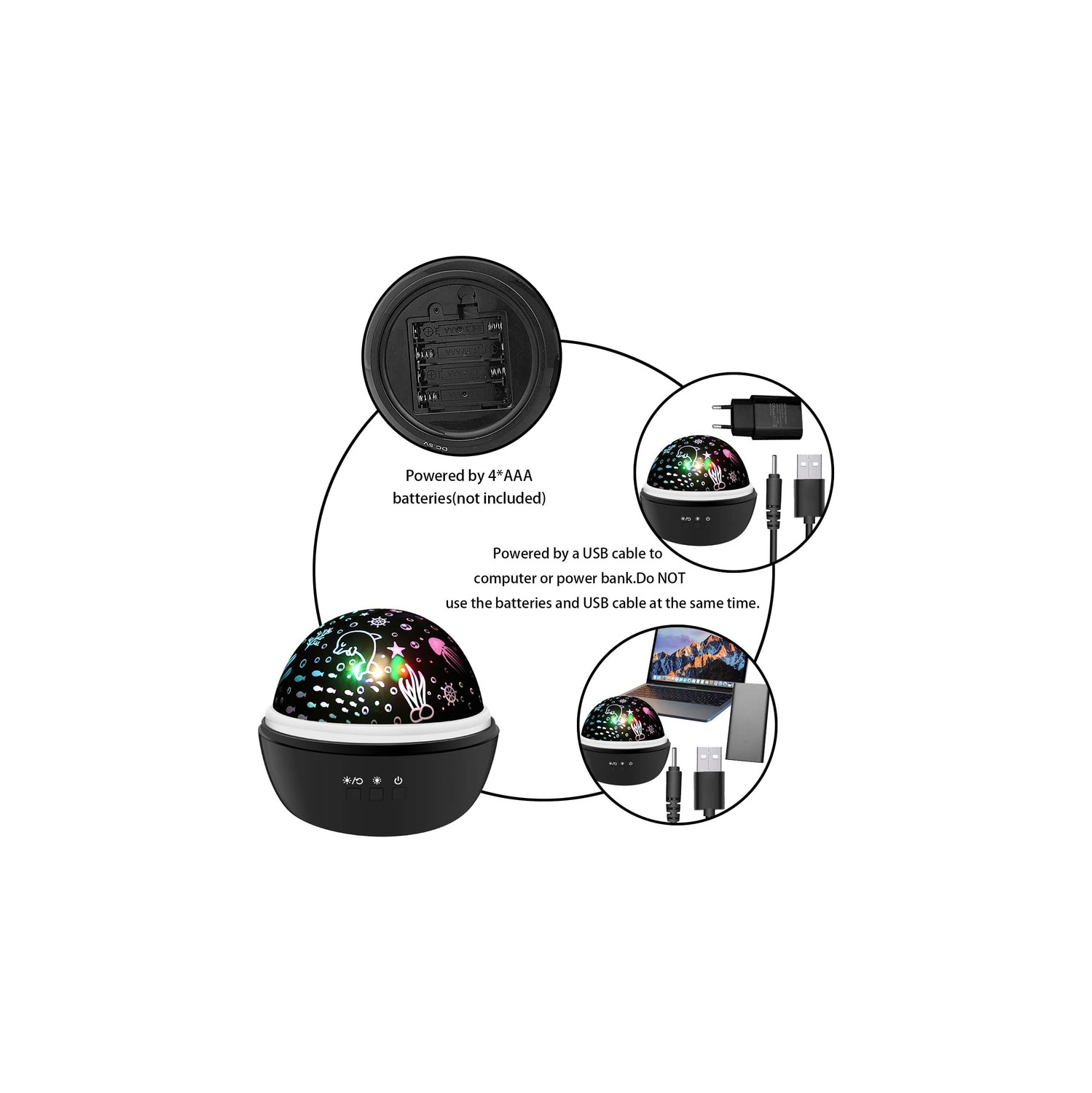 Veilleuse pour enfants, projecteur de nuit étoilée rotatif à 360° pour bébés, projecteur Ocean Wave pour enfants tout-petits, cadeaux de Noël pour