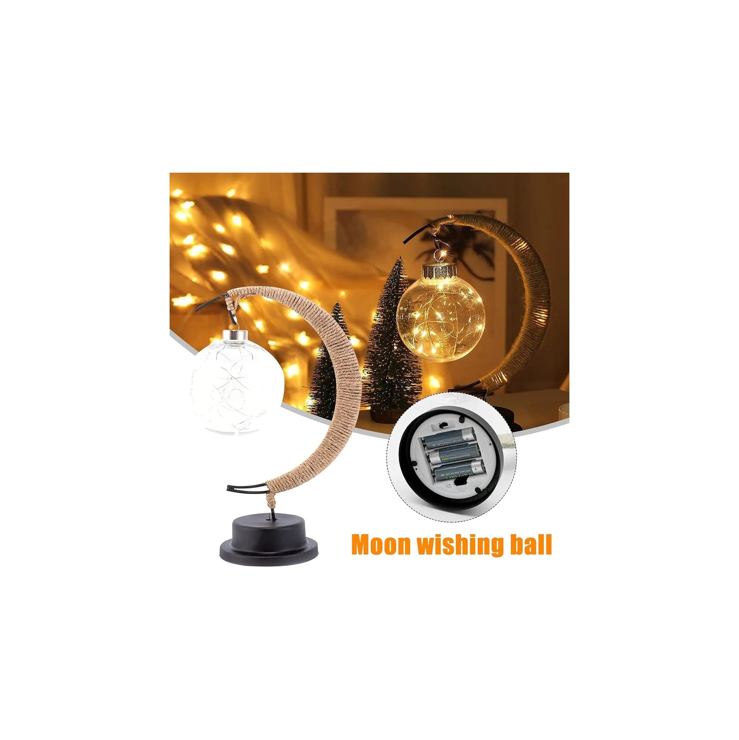 Enchanted Lunar Lamp,Twinkling Tree Enchanted Lunar Lamp,Beautiful Moon Lamp Magic Moon Night Light for Christmas Holiday Gift for Home Decorations