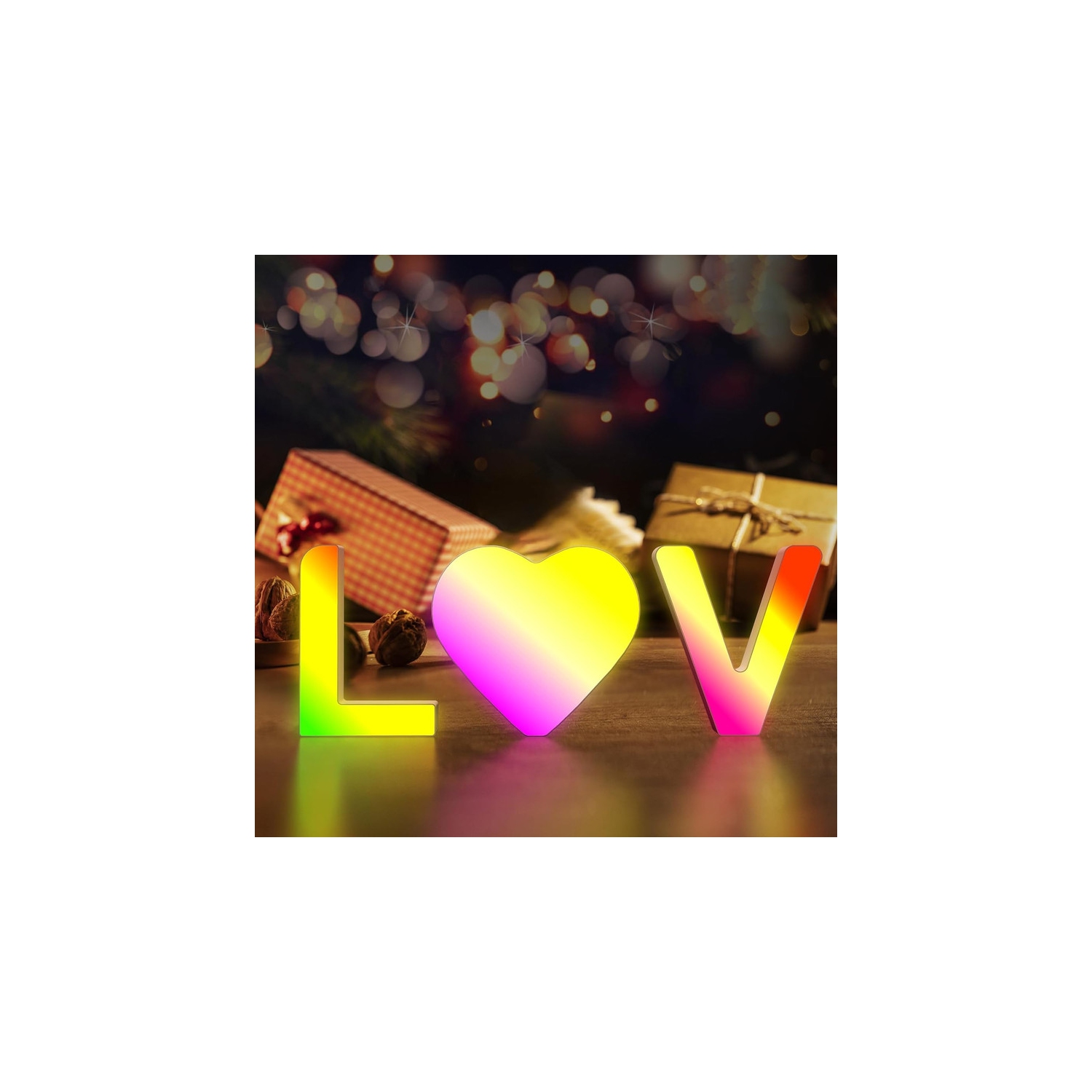 Light Up Letters LED Letter - Bedroom Lighted Letter Colorful Glitter Alphabet Music Sync Color Changing Letters for Boy Girl Gift Birthday Christmas