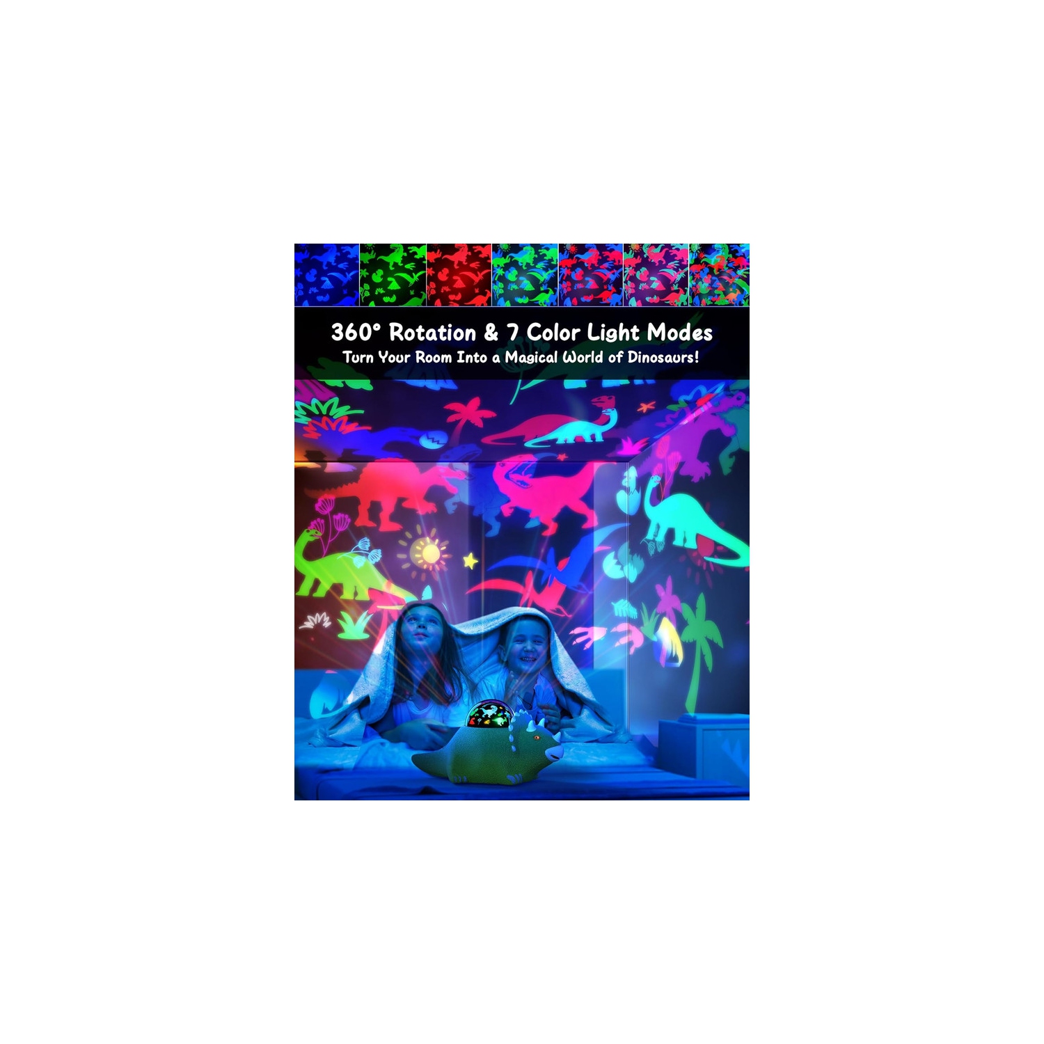 Dinosaur Toys for Kids 3-5, Dinosaur Night Light Projector Lamp for Kids Bedroom, Birthday Gift for Toddler, Dinosaur Projector Nightlight for Boys