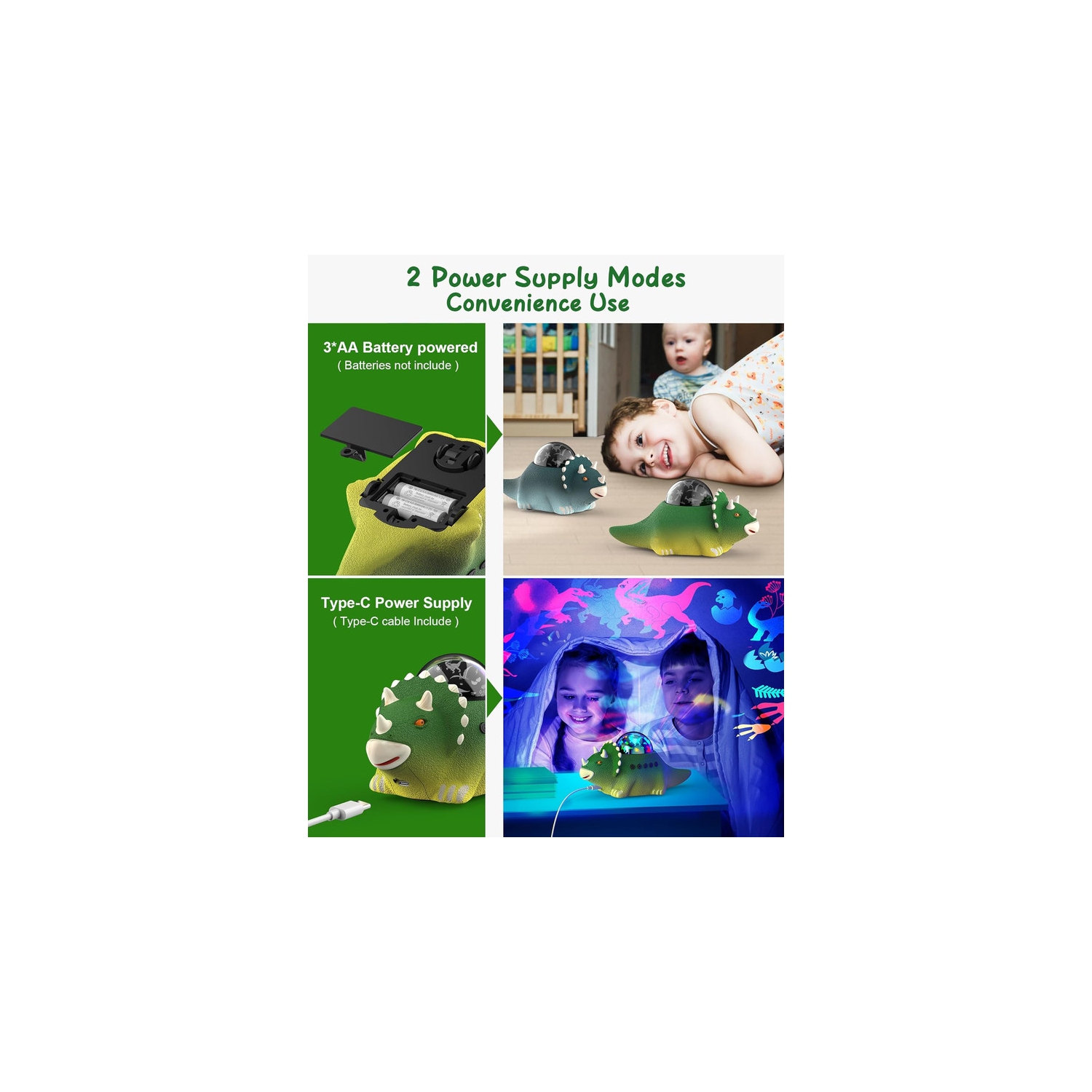 Dinosaur Toys for Kids 3-5, Dinosaur Night Light Projector Lamp for Kids Bedroom, Birthday Gift for Toddler, Dinosaur Projector Nightlight for Boys