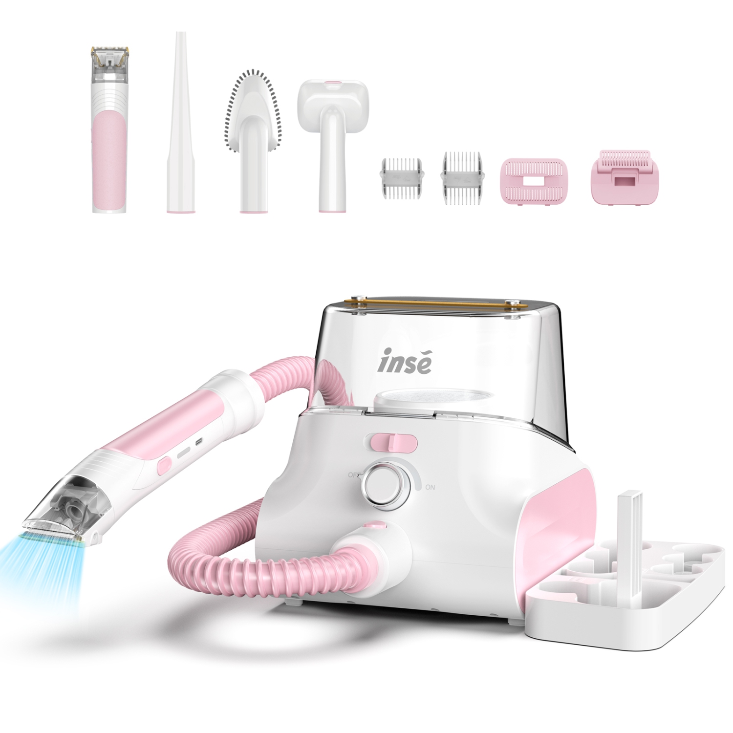 Dog grooming kit & Dog Grooming Vacuum, Pet Grooming Vacuum with Pet Clipper Nail Grinder, 4.5L Dust Cup Dog Brush Vacuum with 7 Pet Grooming Tools