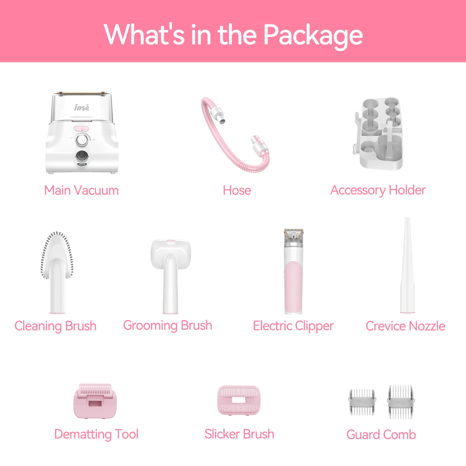 Dog grooming kit & Dog Grooming Vacuum, Pet Grooming Vacuum with Pet Clipper Nail Grinder, 4.5L Dust Cup Dog Brush Vacuum with 7 Pet Grooming Tools