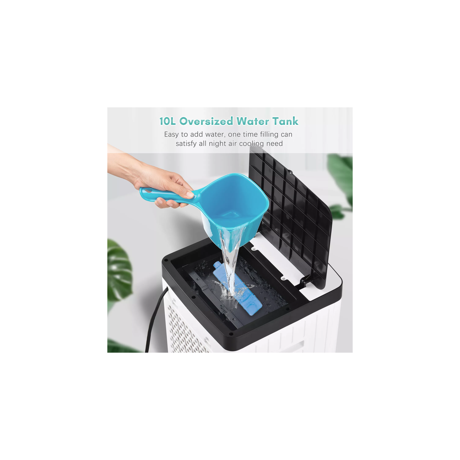 Refroidisseur portatif par évaporation 10&nbsp;L de TOPTENG, humidificateur de ventilateur à distance 3-EN-1, refroidisseur de ventilateur à 3 modes