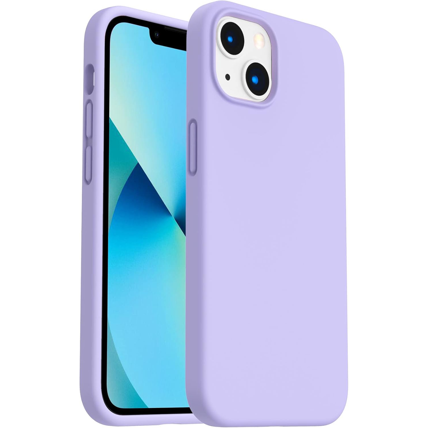 OrnARTO antichoc silicone liquide Conçu pour iPhone 13 Étui Gel Caoutchouc Protection complète Étui Antichoc Protection contre les chutes