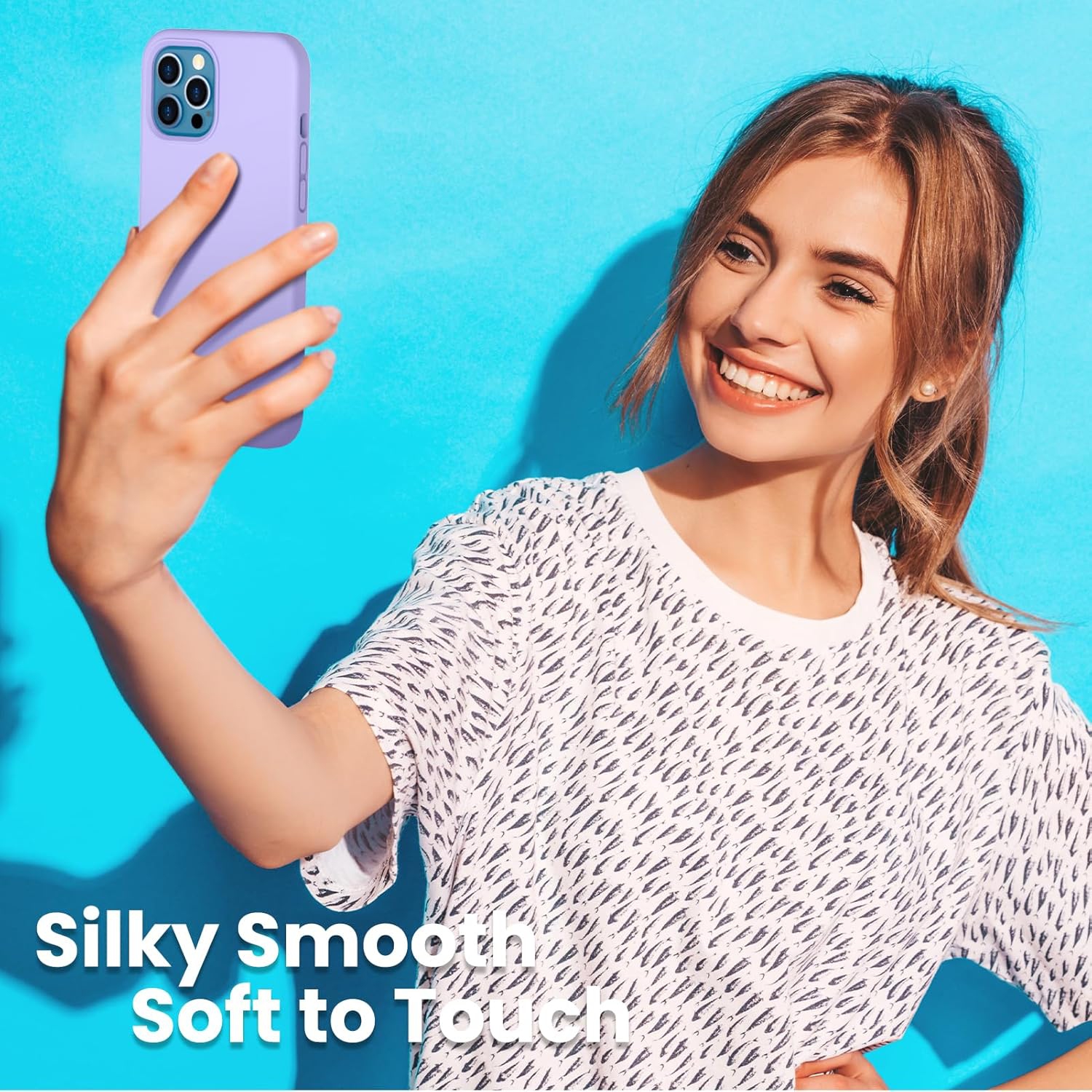 Silicone liquide antichoc ORNARTO Conçu pour iPhone 12 Pro Max de 6,7&nbsp;po, étui protecteur intégral en caoutchouc gel, étui antichoc, protection