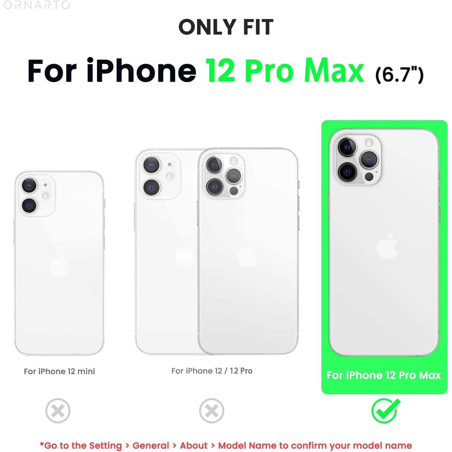Silicone liquide antichoc ORNARTO Conçu pour iPhone 12 Pro Max Étui 6,7&nbsp;po, caoutchouc gel Protection intégrale Étui antichoc Protection contre