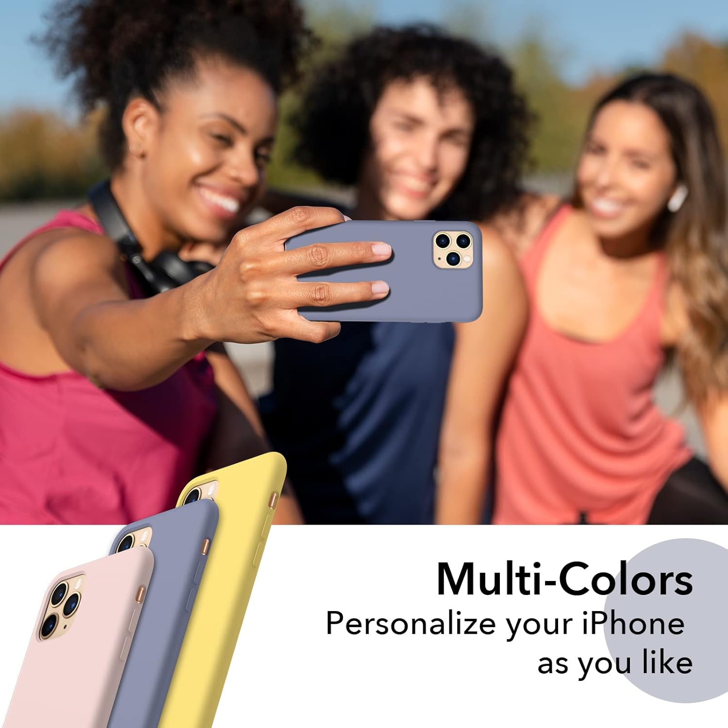 ORNARTO Liquid Silicone Case for iPhone 11 Pro, Slim Liquid Silicone Soft Gel Rubber Case Cover for iPhone 11 Pro(2019) 5.8 inch-Lavender Grey