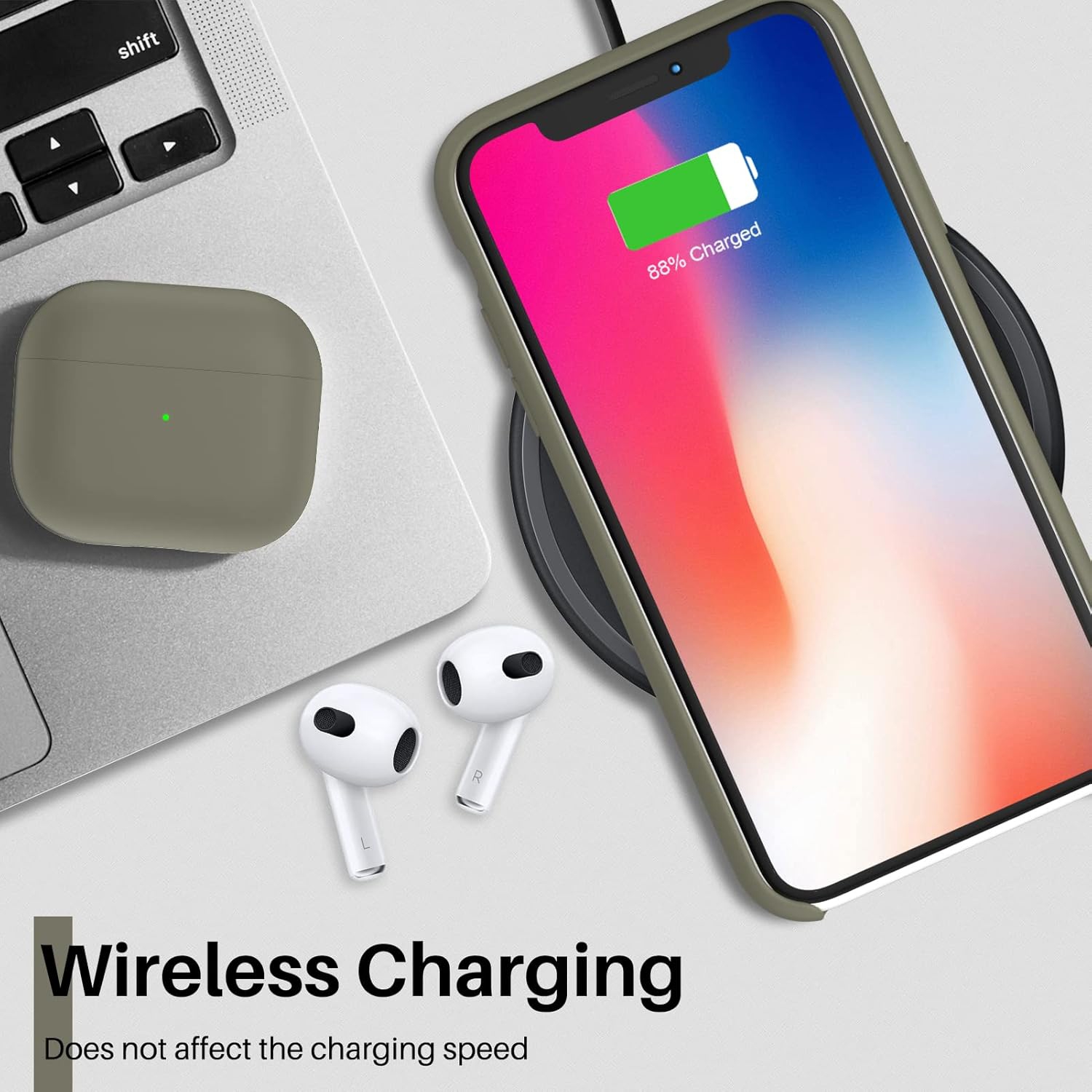 ORNARTO Liquid Silicone Case for iPhone Xs, for iPhone X Slim Liquid Silicone Soft Gel Rubber Case Cover for iPhone Xs(2018) 5.8 inch-Dark Brown