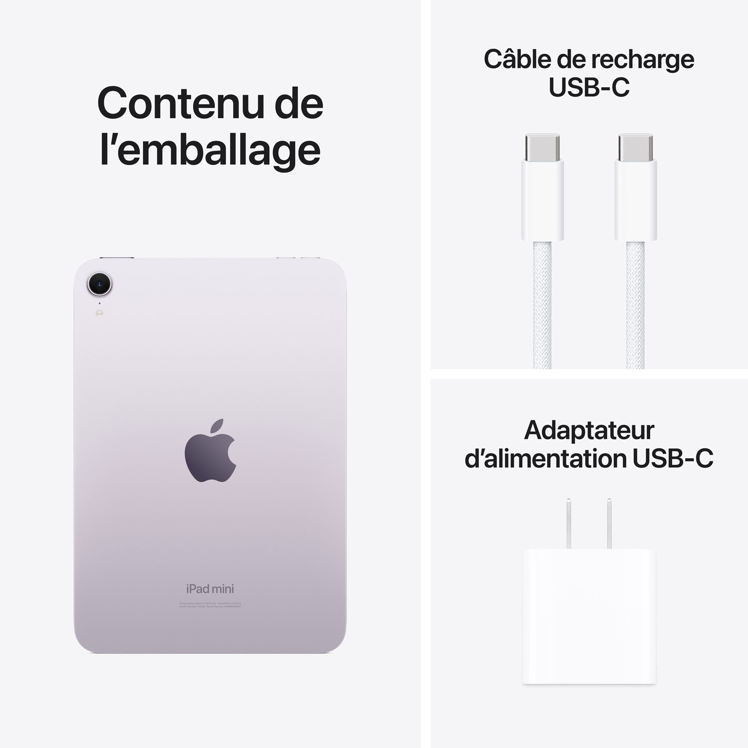 iPad mini 8,3 po 128 Go avec Wi-Fi d'Apple - Violet