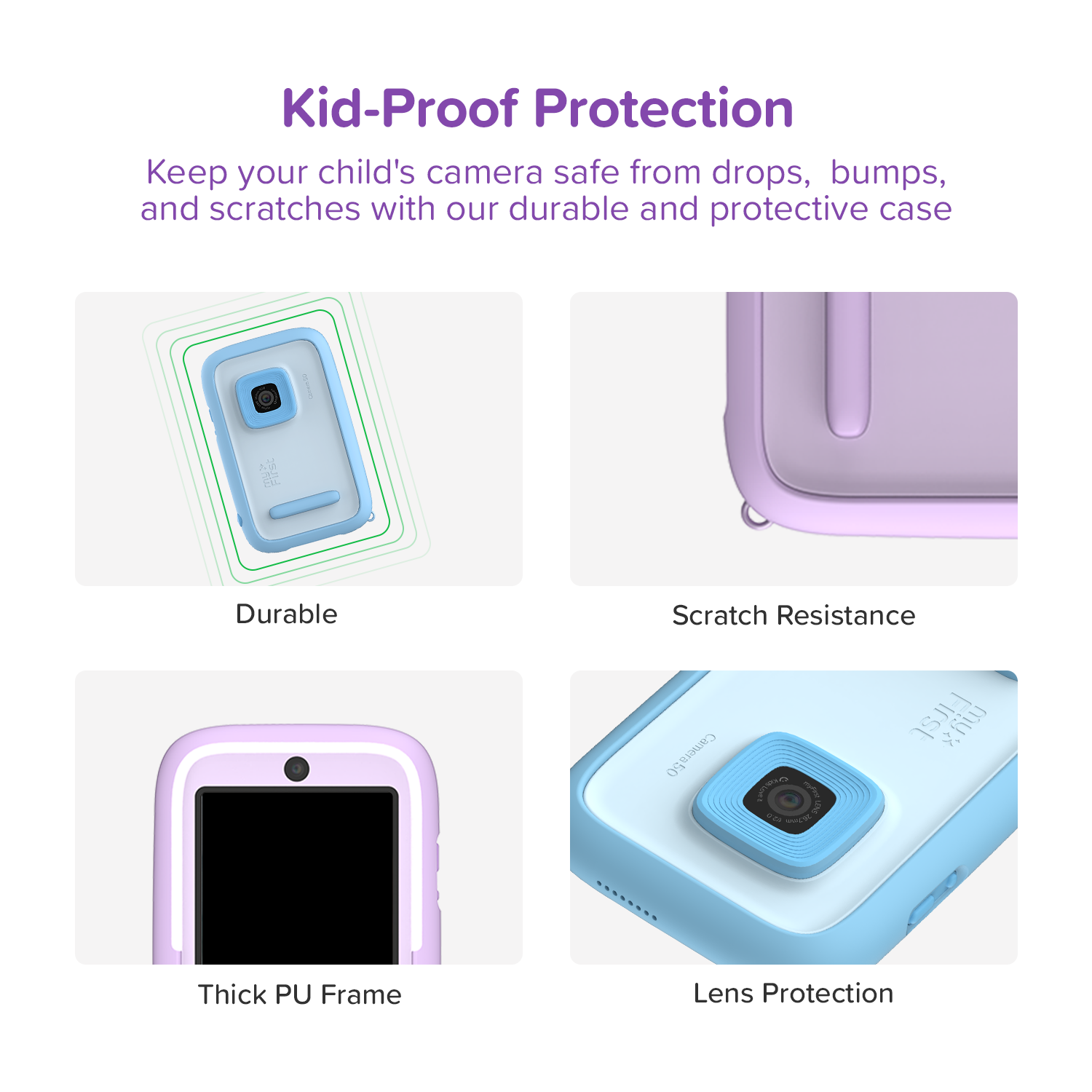 myFirst Camera 50 New AI Editor Camera for Kids, 20MP Photos 1080P Video, Front & Selfie Lens, Birthday Gifts for Boys & Girls Ages 4-15 Portable