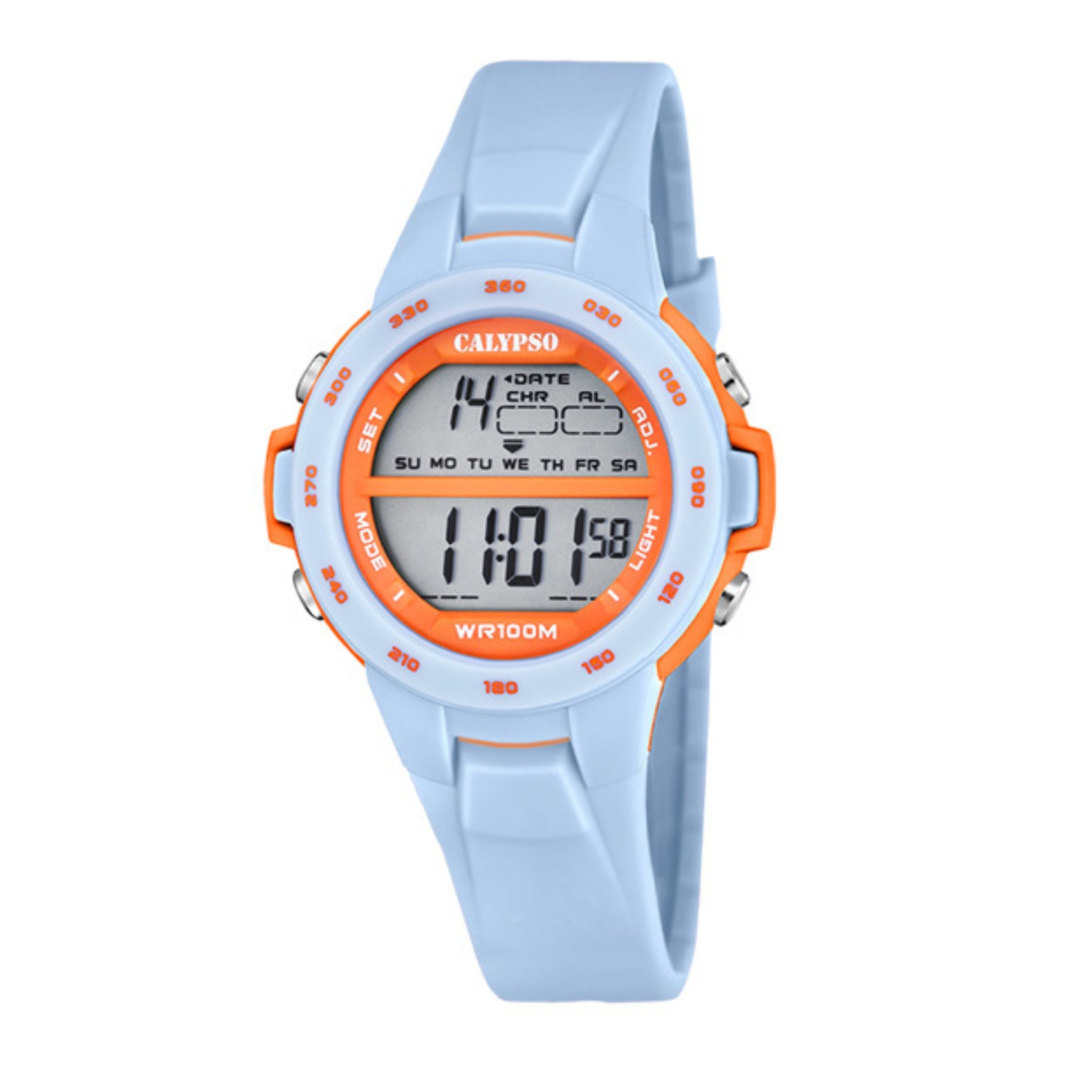 Montre numérique pour garçons/filles, montres numériques rondes colorées 35&nbsp;mm pour enfants avec alarme, chronographe, minuterie, lumière,