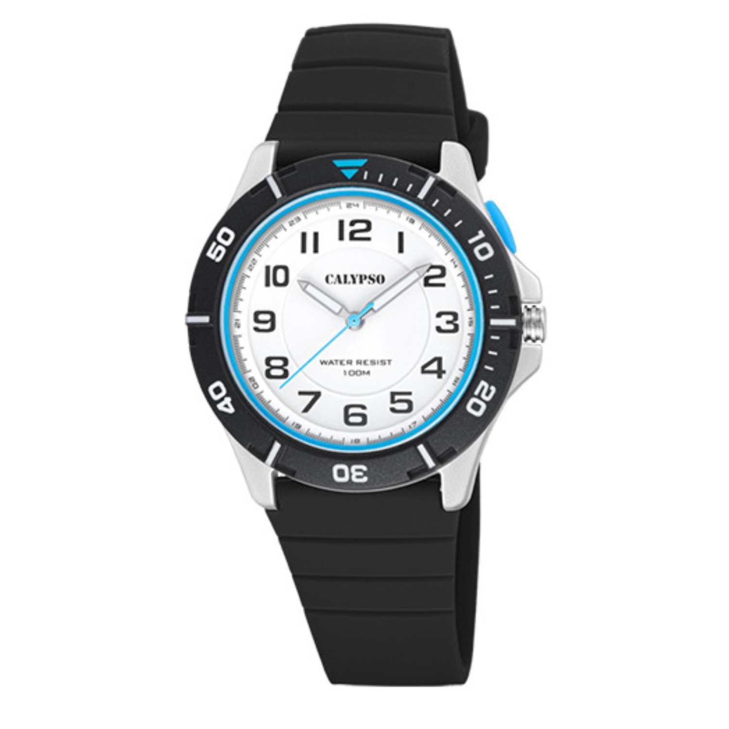40mm Analog Sports Watch for Men, Light Up Glow Watch with Big Numbers, Durable Rubber Strap, Water Resistant - K5857