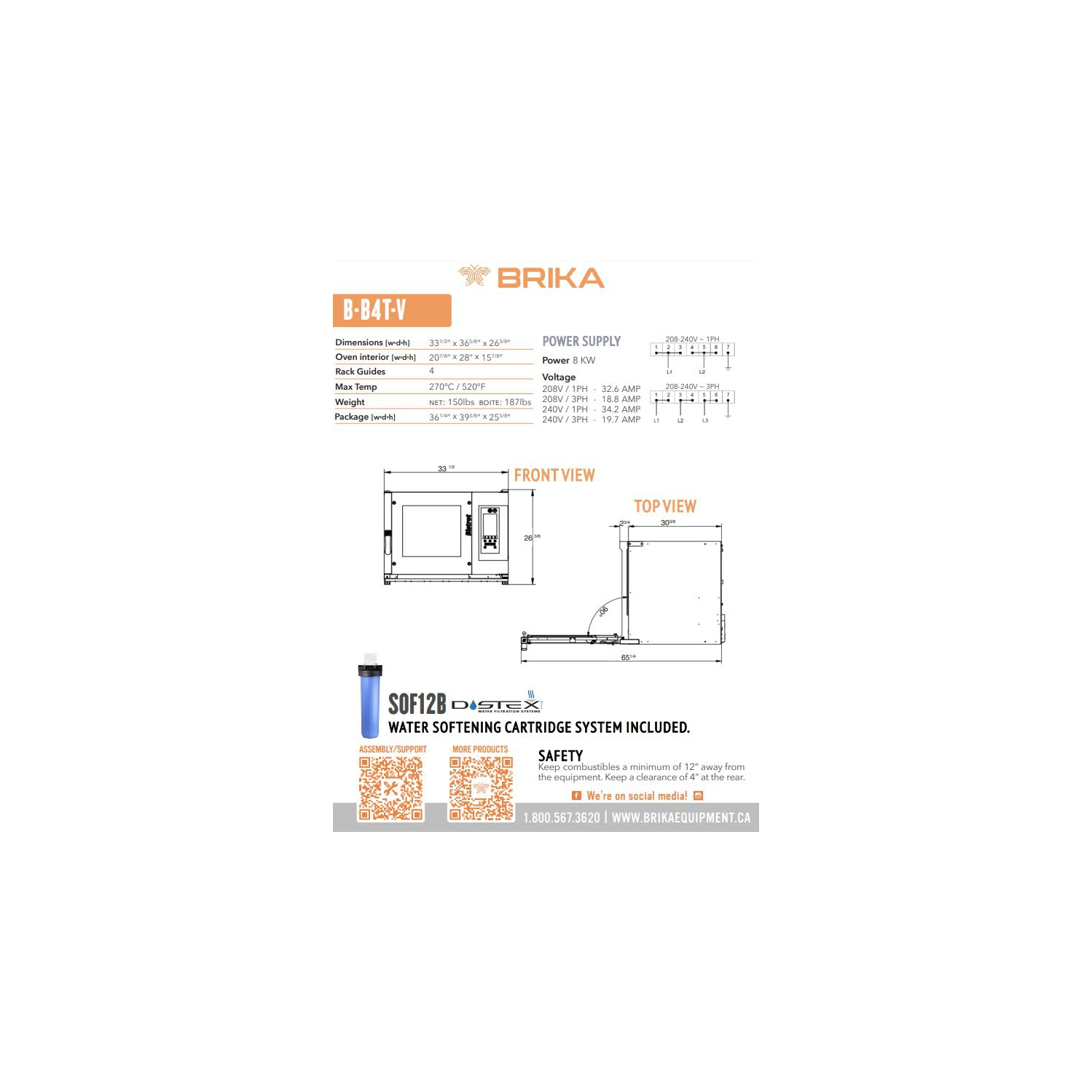 Four électrique Brika Bistrot 4T Vision Combi