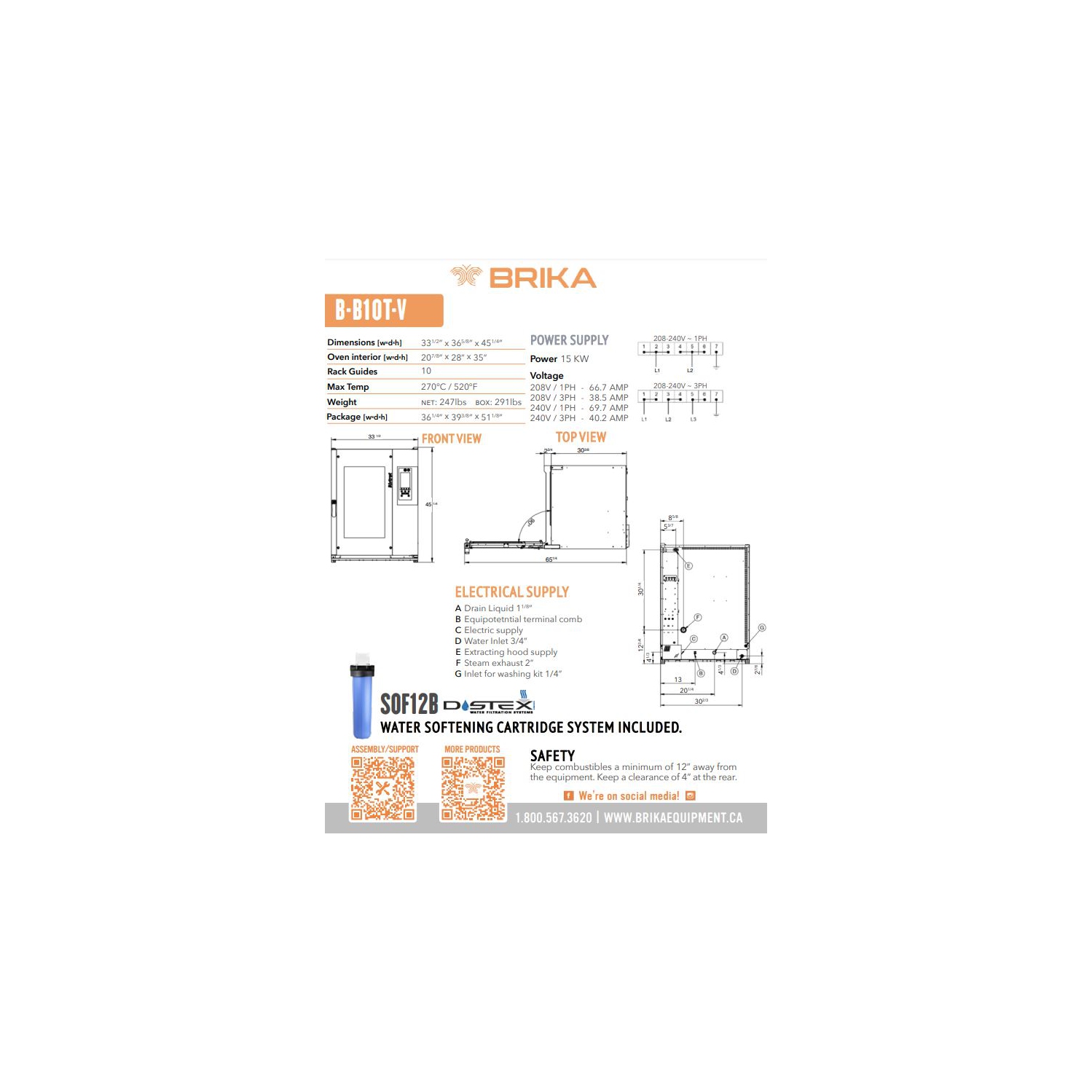 Brika Bistrot Electric Oven 10T Vision Combi Oven